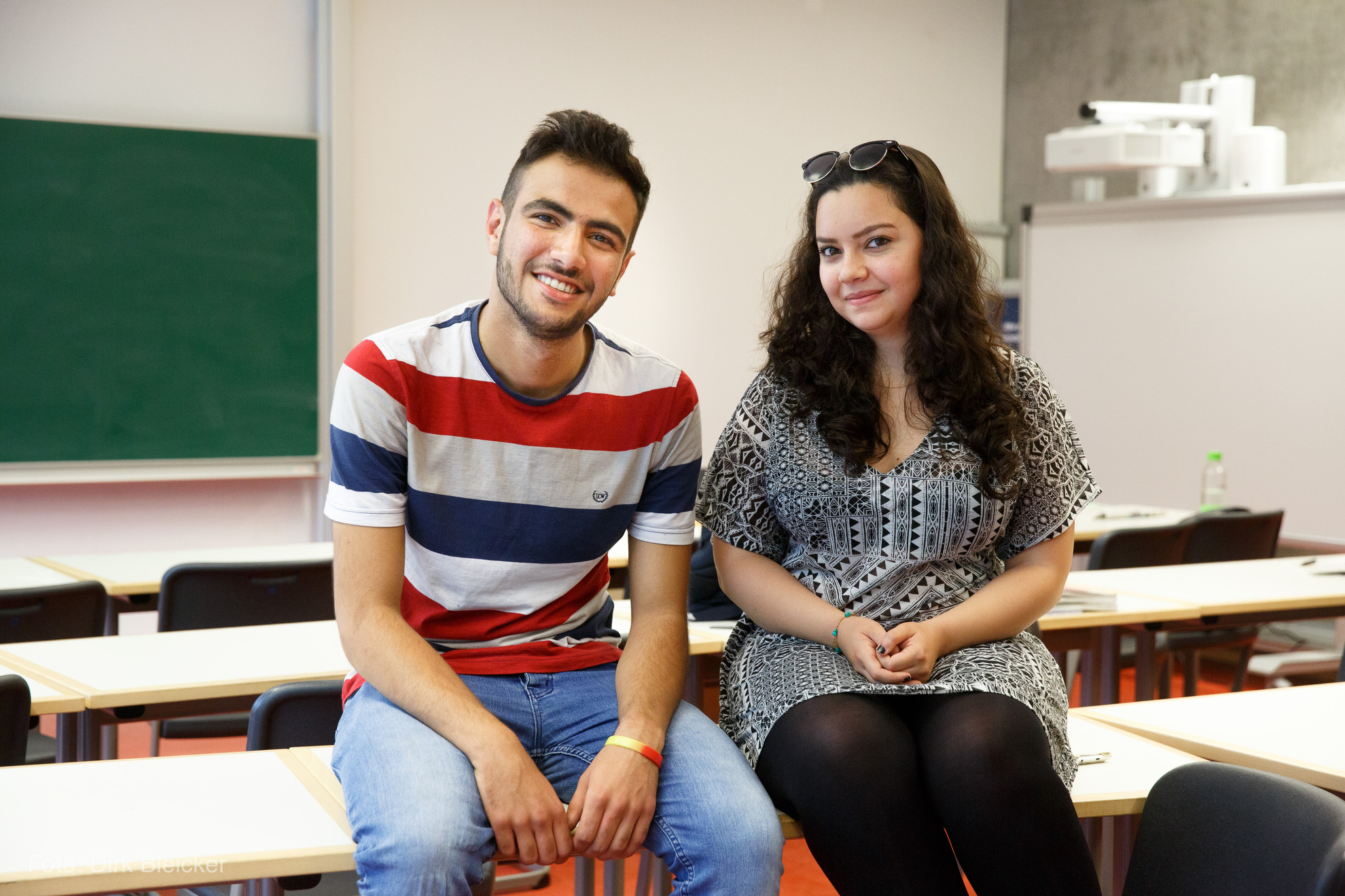 Seit April nehmen Abdulkader Ajam und Alaa Kasaab an der Uni-Potsdam am Qualifizierungsprojekt für geflüchtete Lehrer an der Uni Potsdam teil.