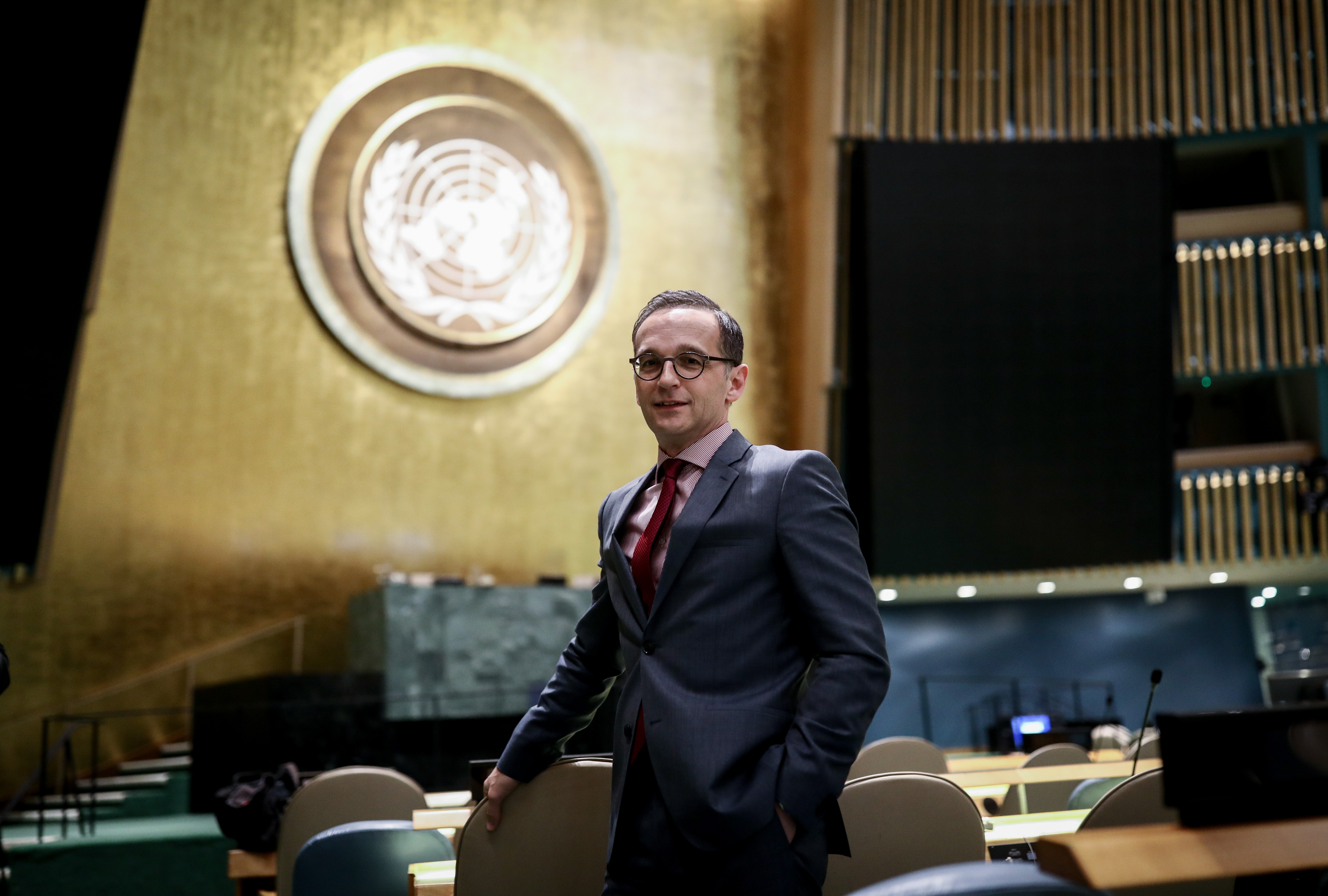 Auftritt in New York: Bundesaußenminister Heiko Maas im Saal der Generalversammlung der Vereinten Nationen im März 2018