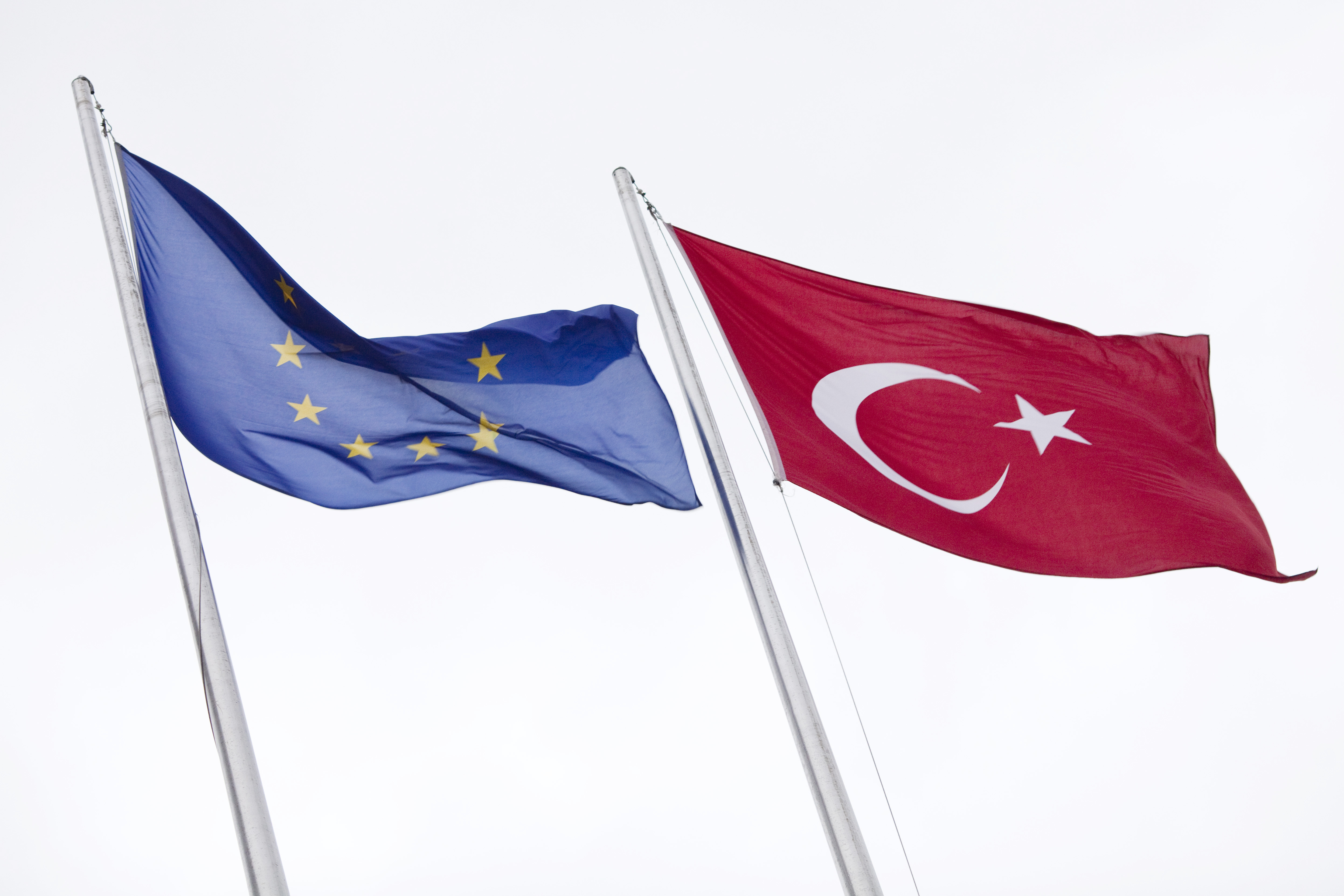 EU- und Türkei-Fahne