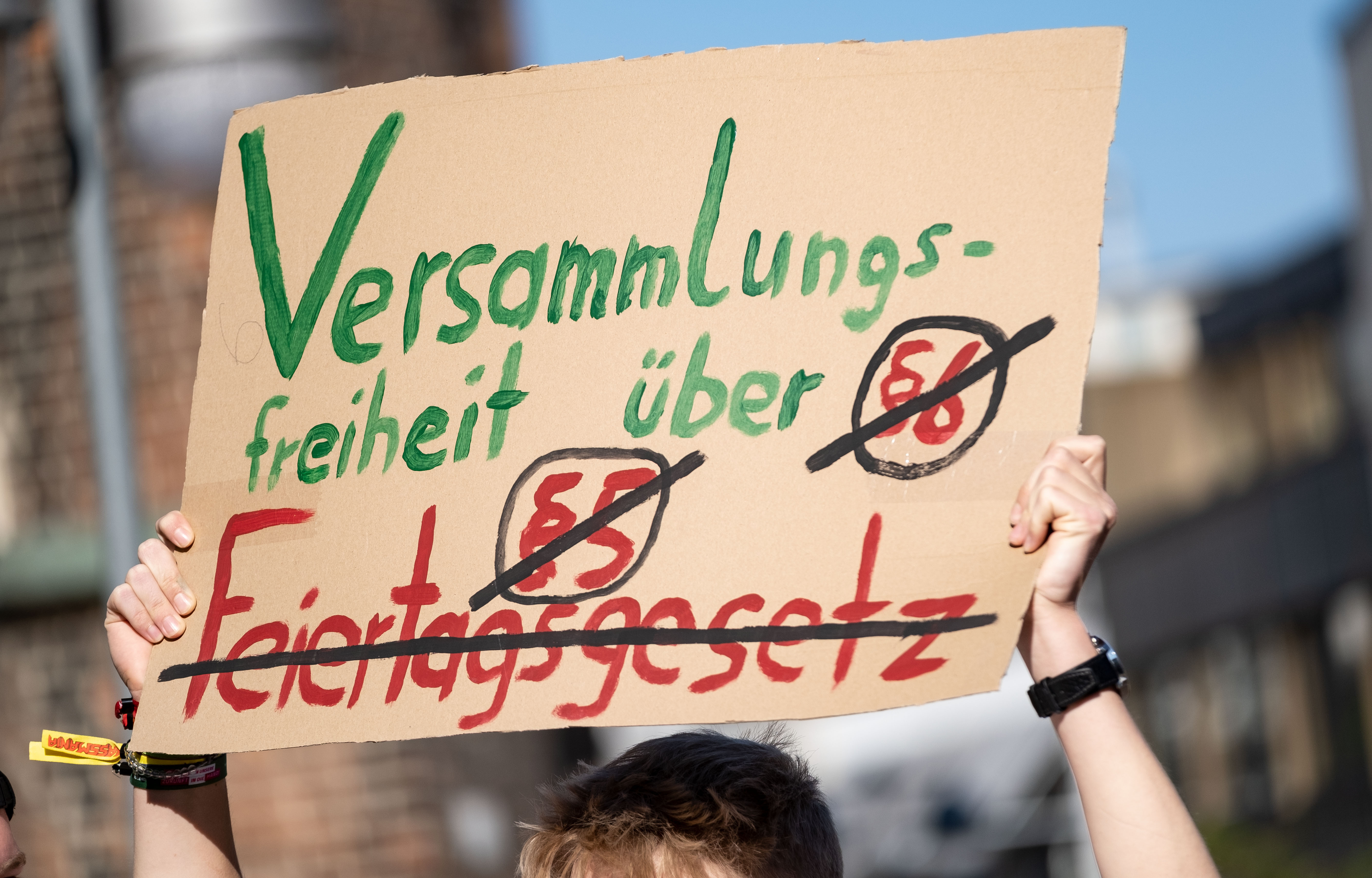 Demonstration gegen das Tanzverbot in Stuttgart im Jahr 2019.