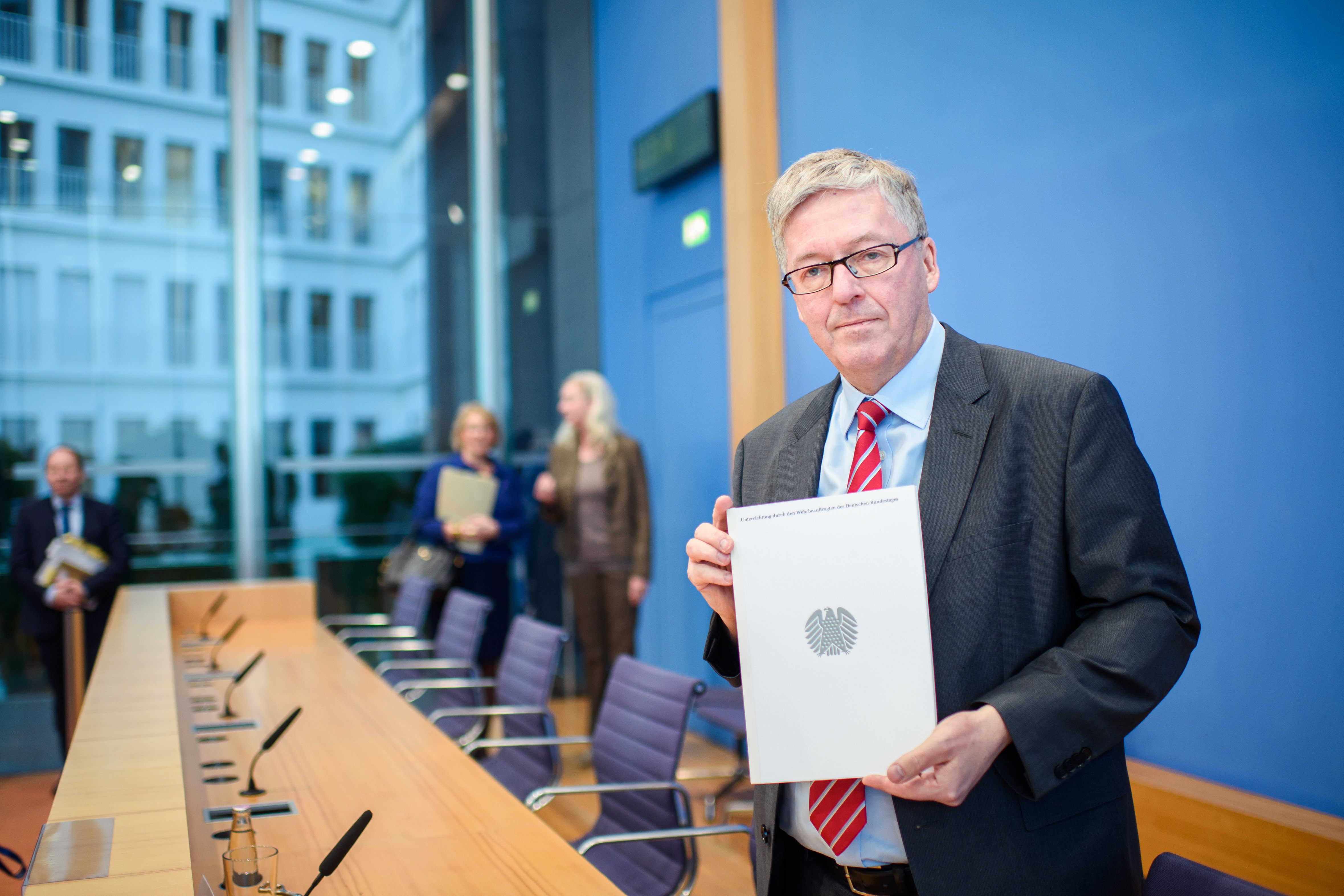 Die Lage ist ernst: Hans-Peter Bartels (SPD), der Wehrbeauftragte des Deutschen Bundestages, bei der Vorstellung seines Jahresberichtes in der Bundespressekonferenz am 28. Januar 2020. 