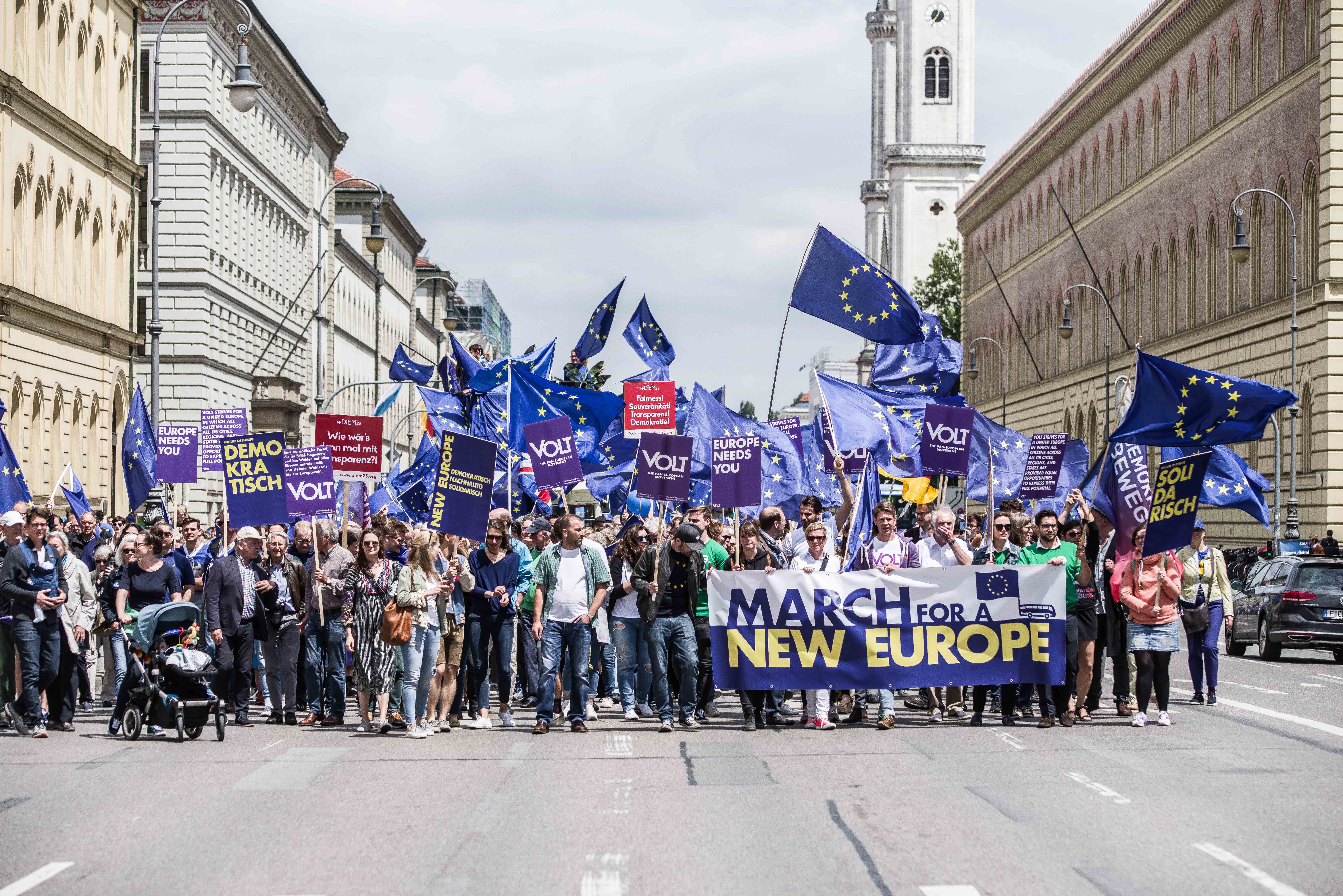 Teilnehmer eines March of Europe