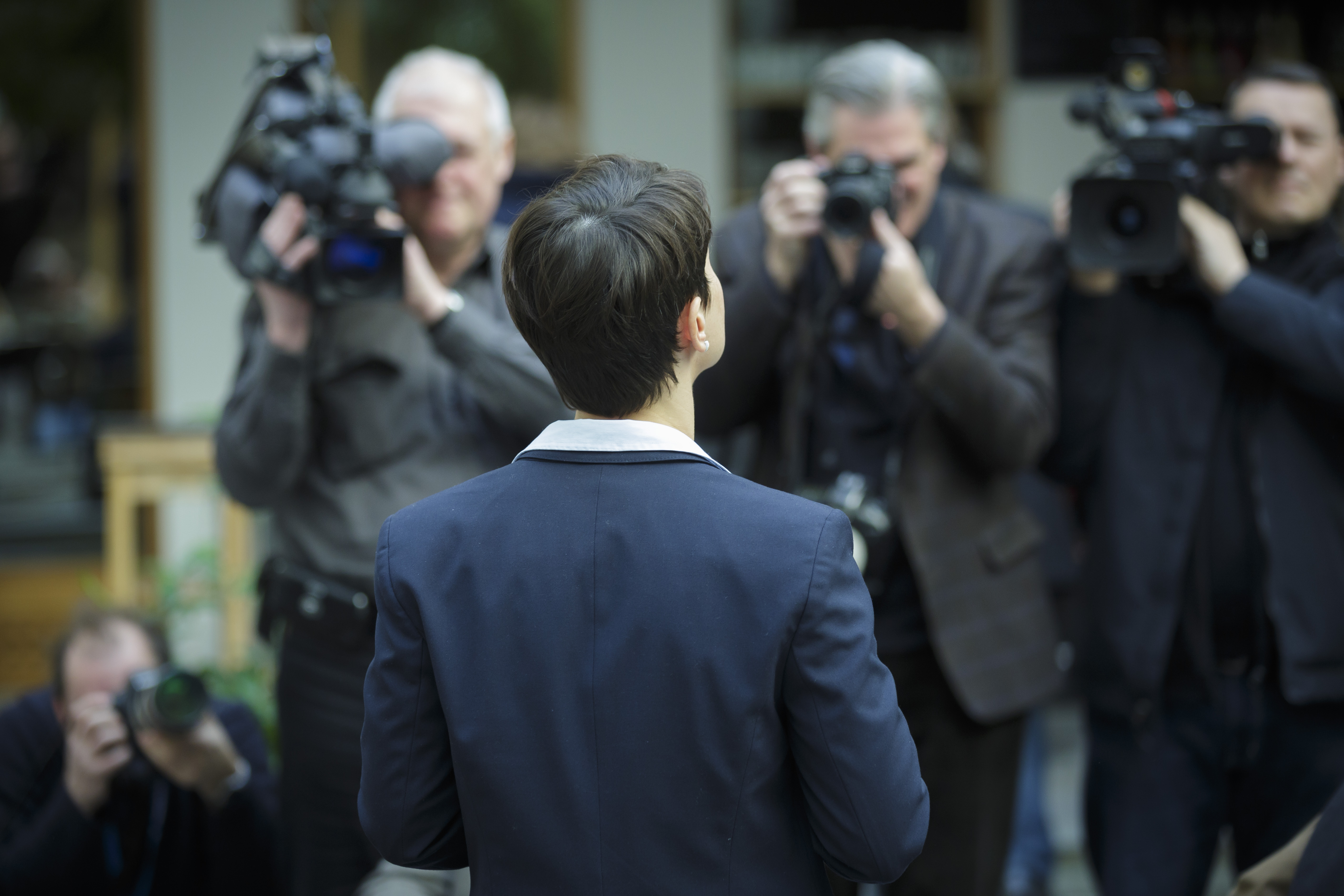 AfD-Chefin Frauke Petry vor der Presse: Sie beherrscht das Spiel mit Provokation und Empörung.