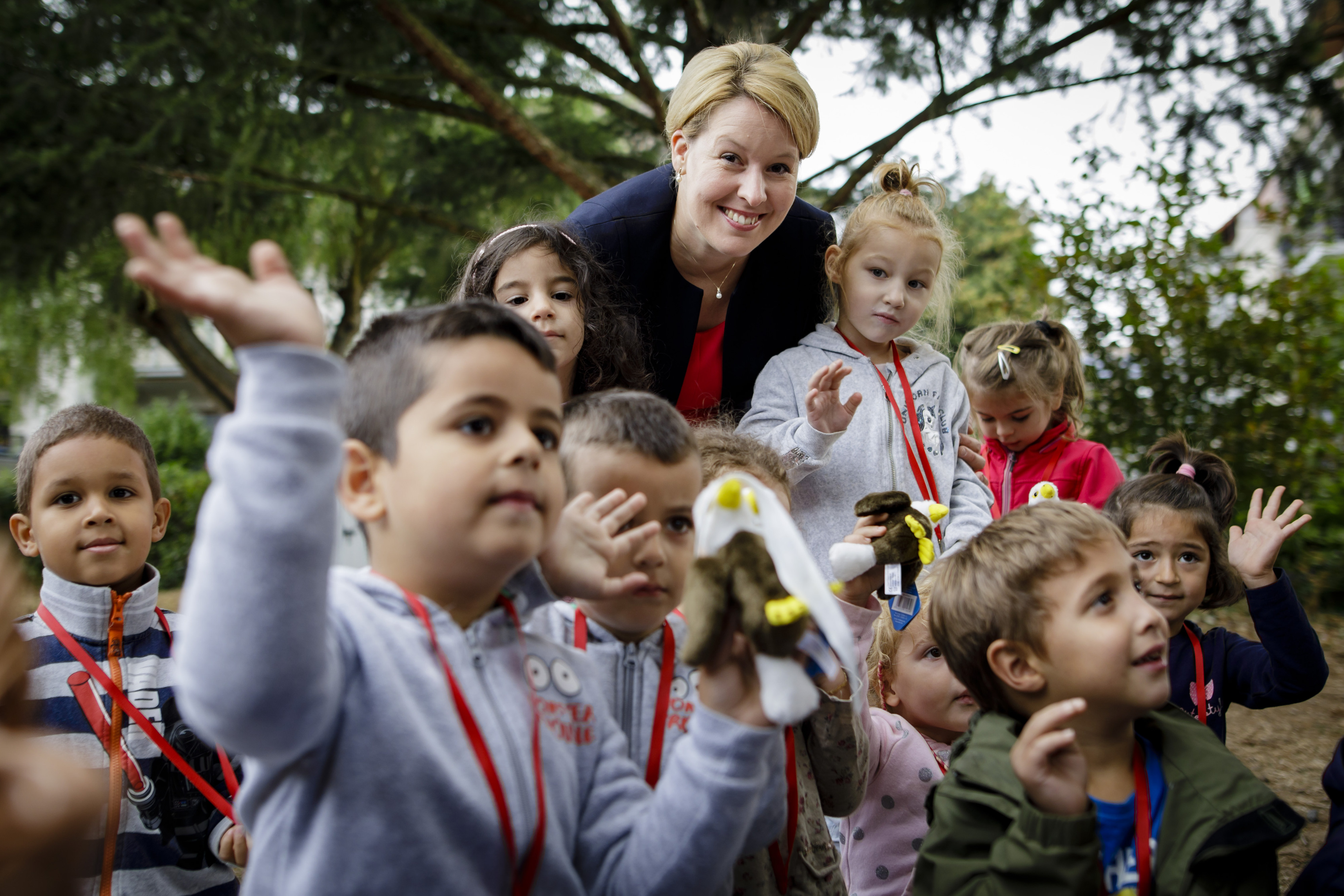 Familienministerin Franziska Giffey beim Besuch einer Kita