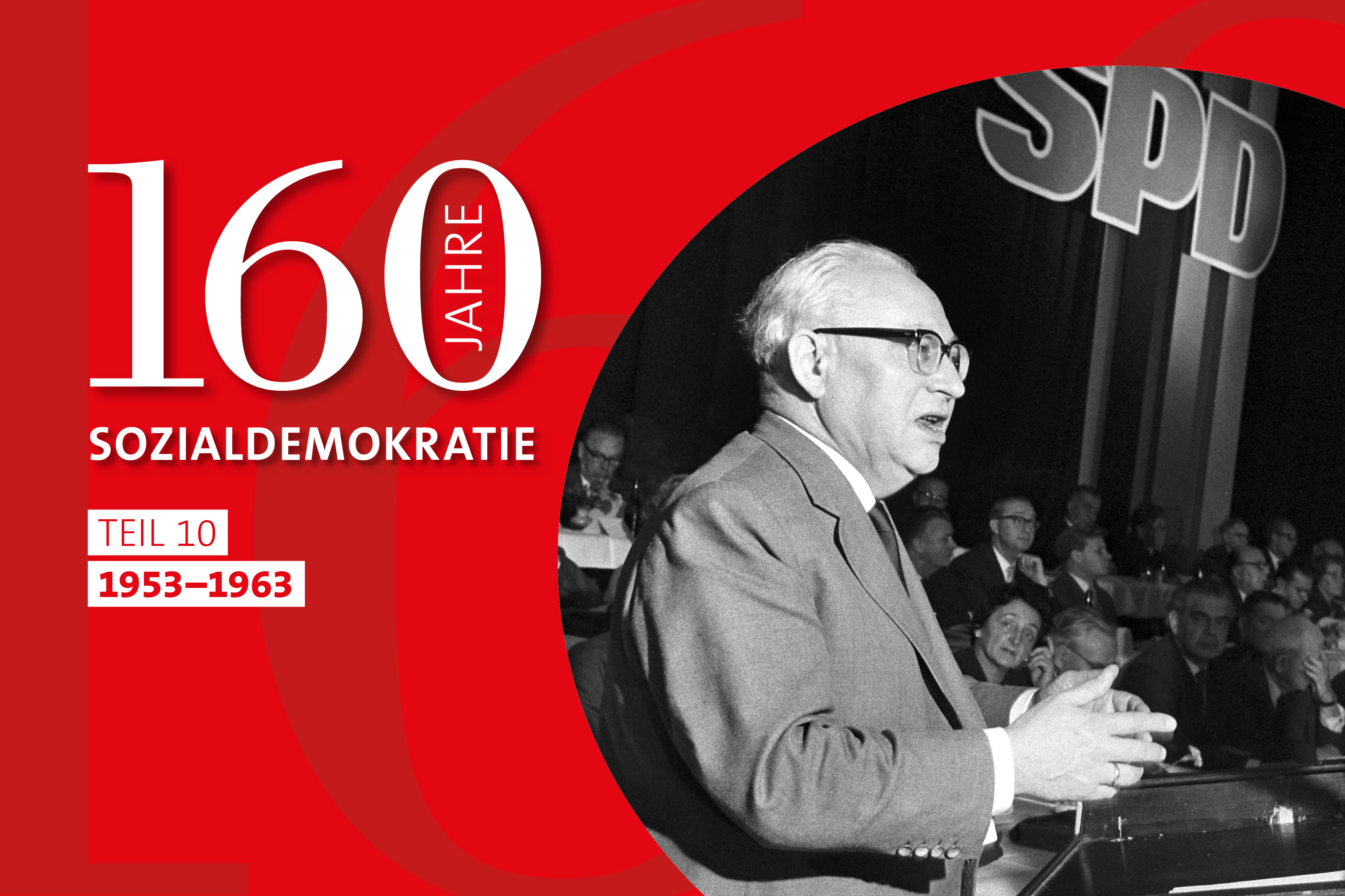 Der damalige SPD-Chef Erich Ollenhauer spricht auf dem Parteitag 1959 in Bad Godesberg.