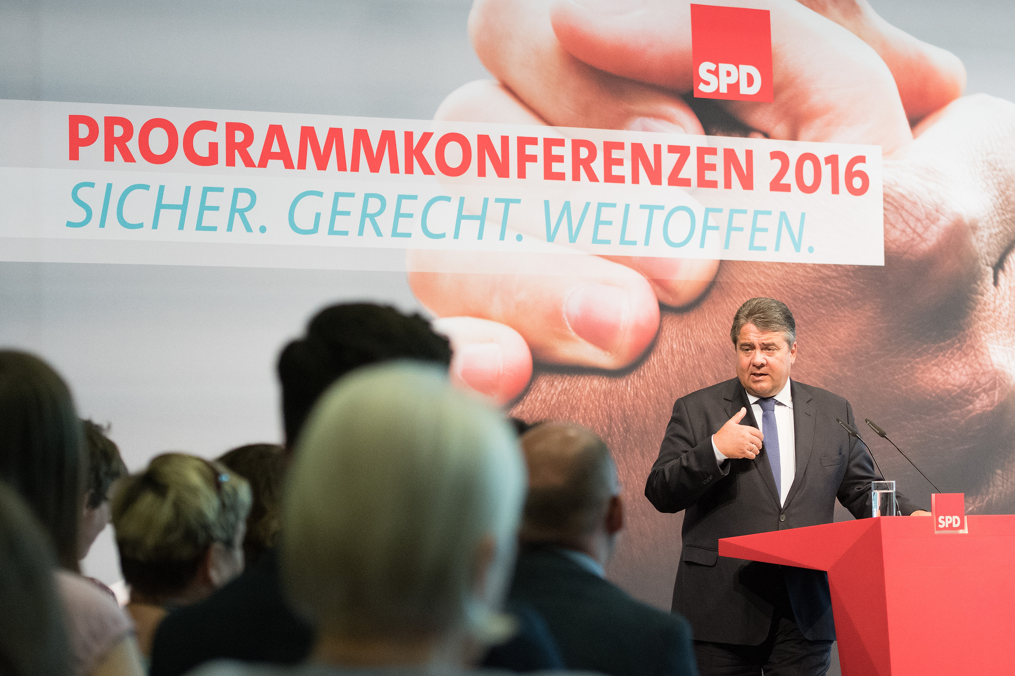 Sigmar Gabriel bei der Programmkonferenz in Nürnberg
