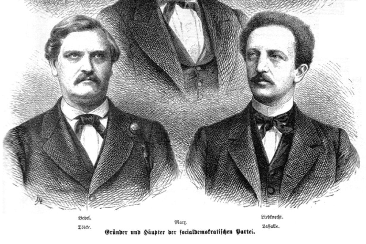 Einer der führenden Köpfe aus den Anfängen der Sozialdemokratie: Karl Wilhelm Tölcke (l.), hier mit Ferdinand Lassalle