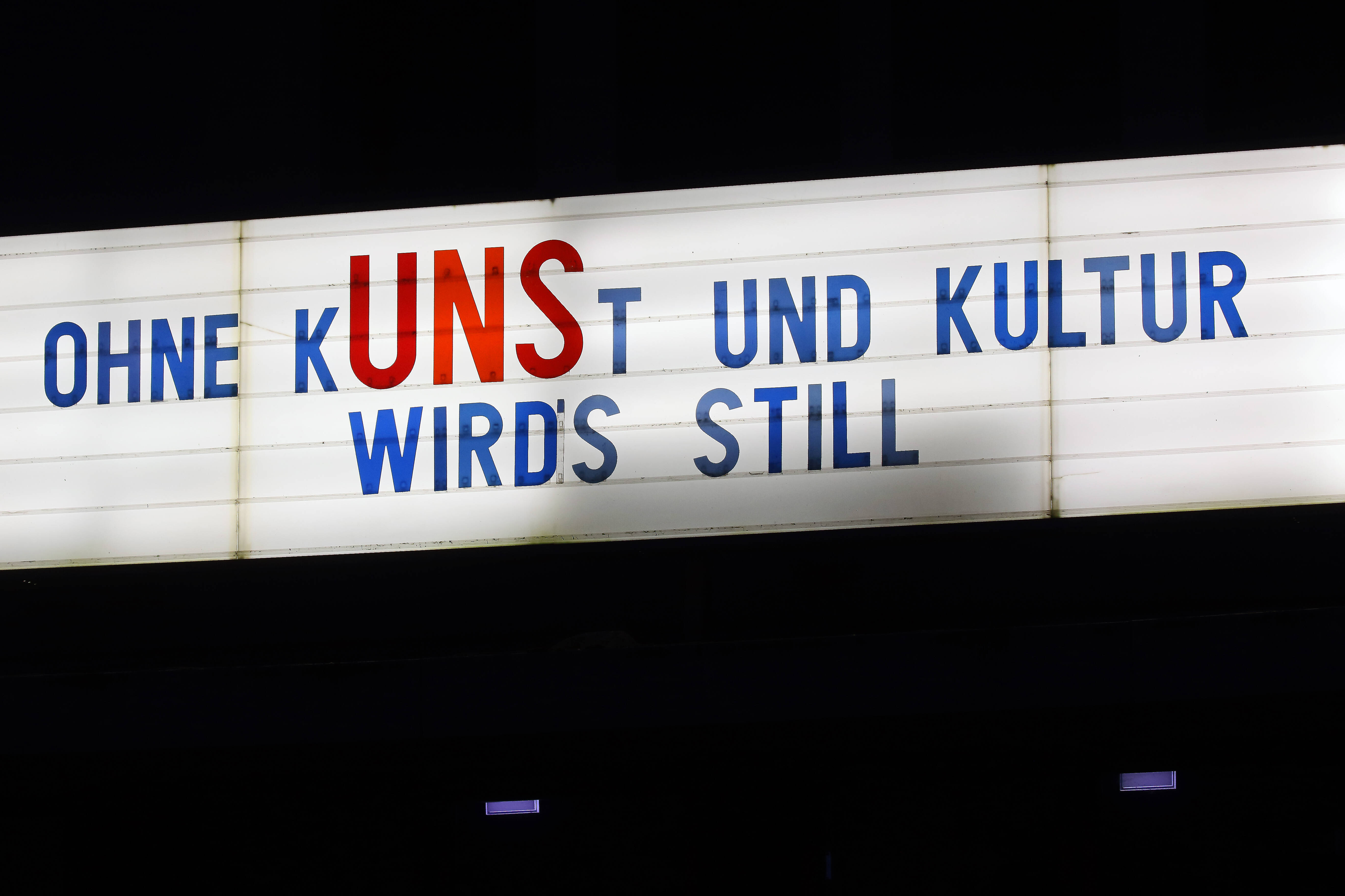 Ohne Kunst und Kultur wird es still