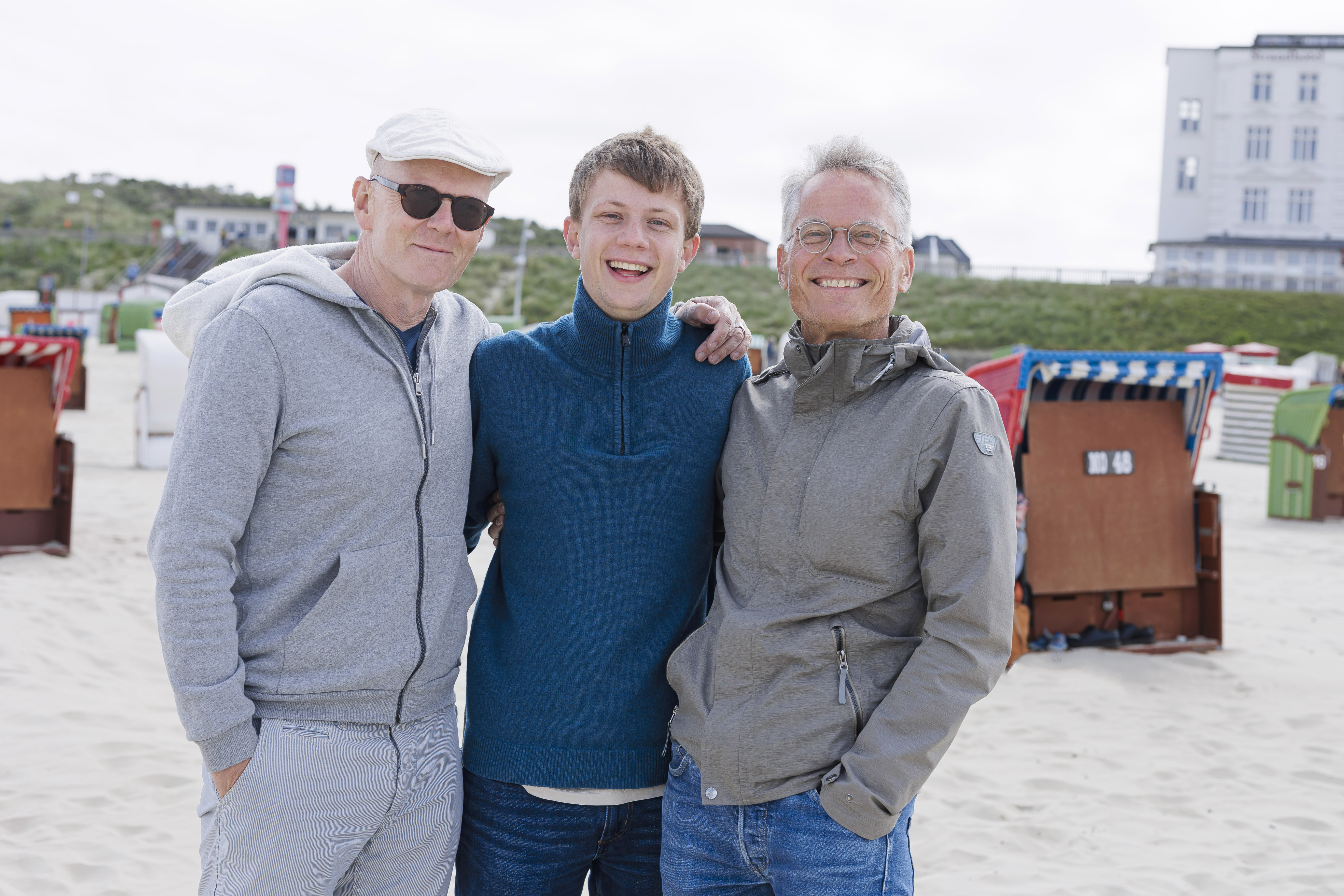 Drei Männer auf Borkum