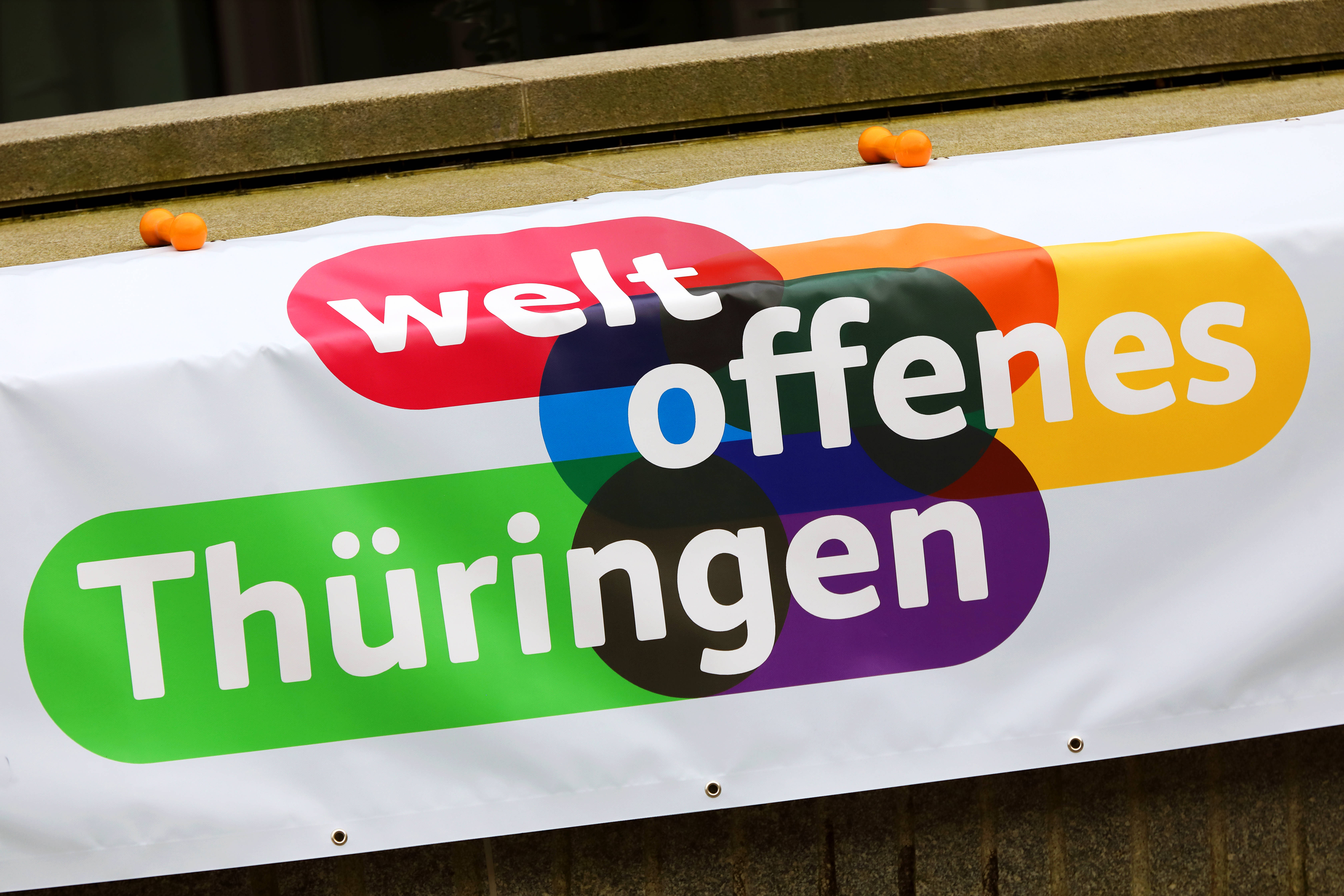 Eine Kundgebung gegen Rechtsextremismus im thüringischen Sonneberg.
