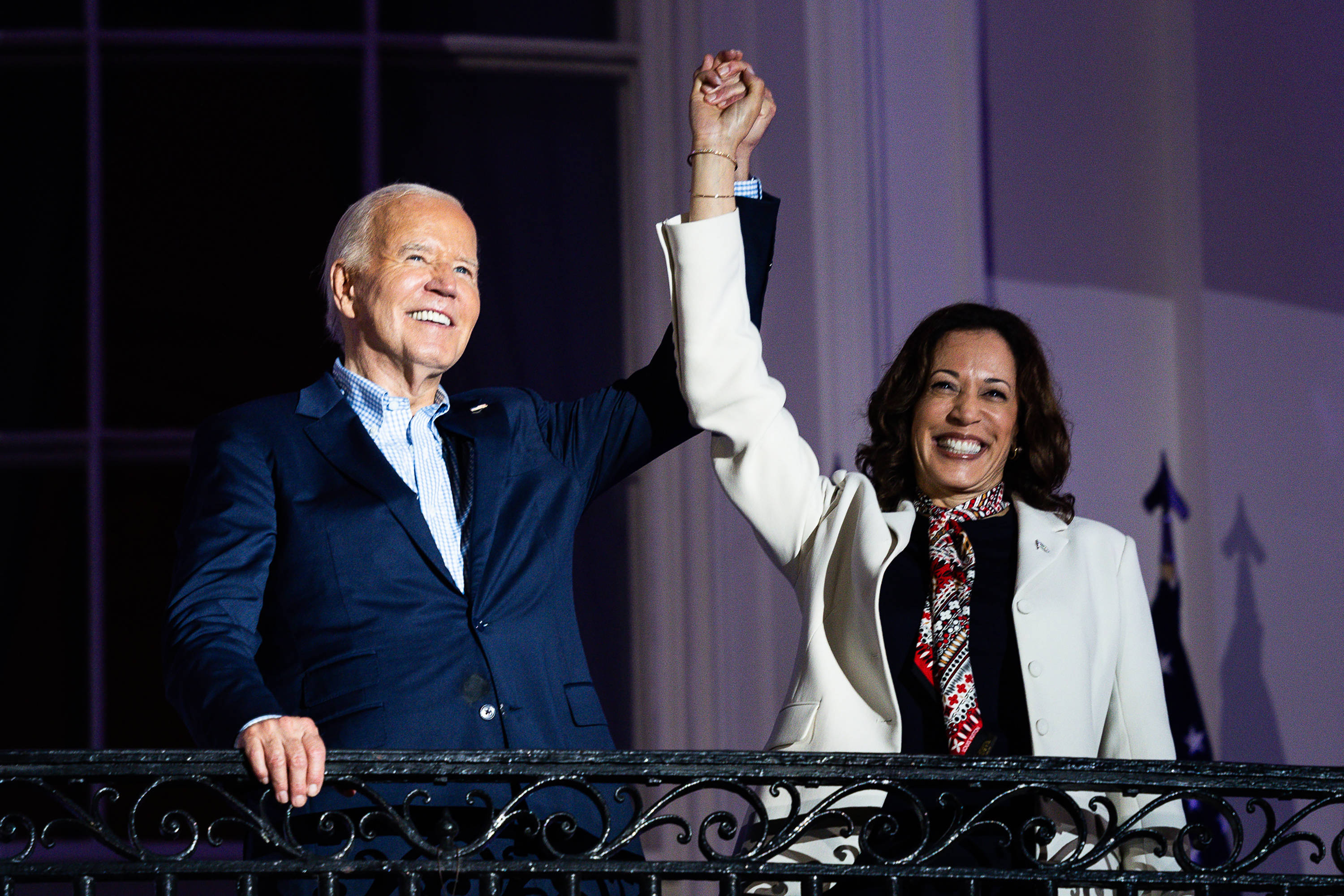 Wird sie statt ihm Präsidentschaftskandidatin? Kamala Harris und Joe Biden am 4. Juli in Washington