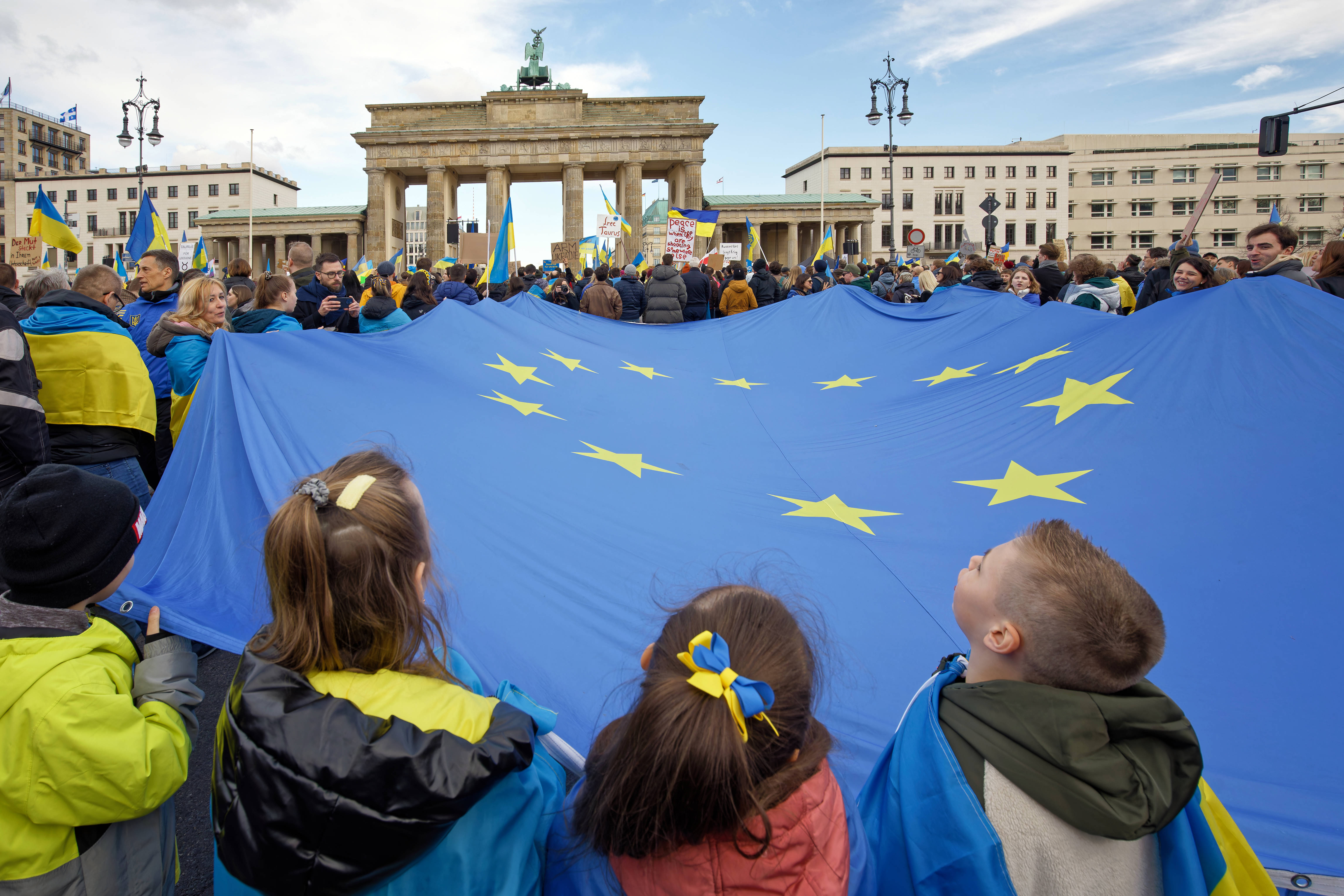 Demonstration für die Ukraine