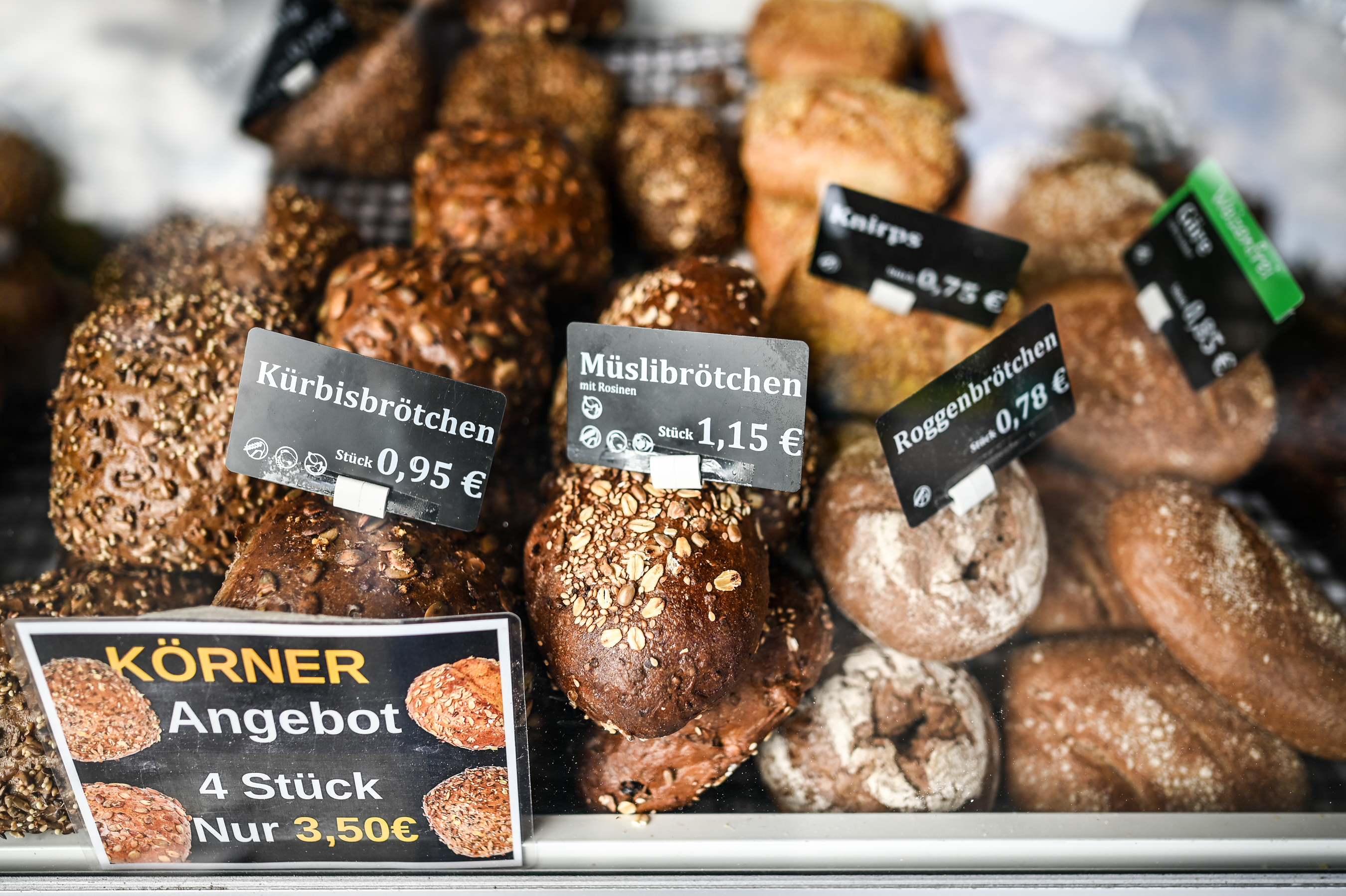 Brot mit Preisschild