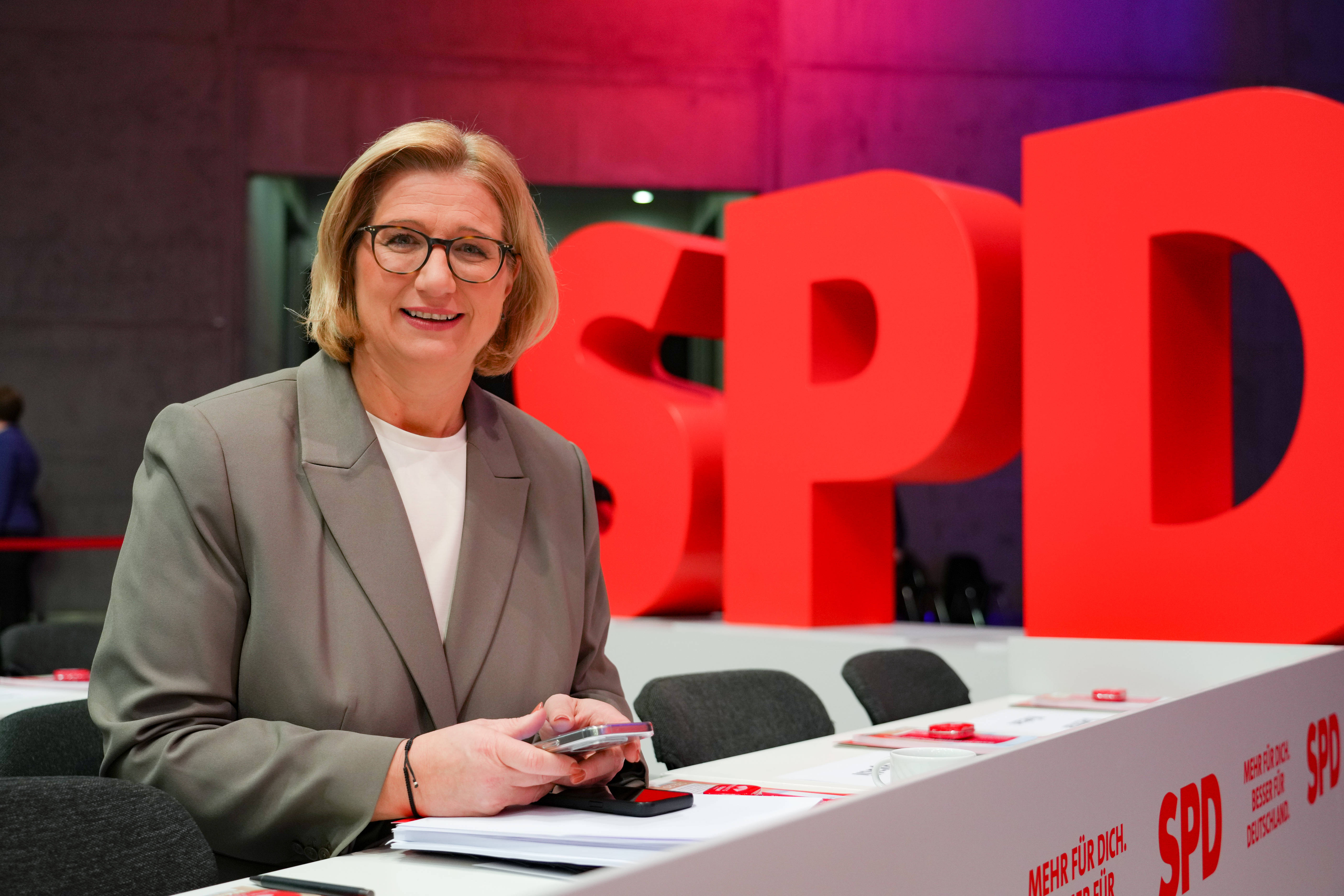 Anke Rehlinger auf dem SPD-Bundesparteitag im Januar: „Ich will mithelfen, dass die SPD wieder stark wird.“