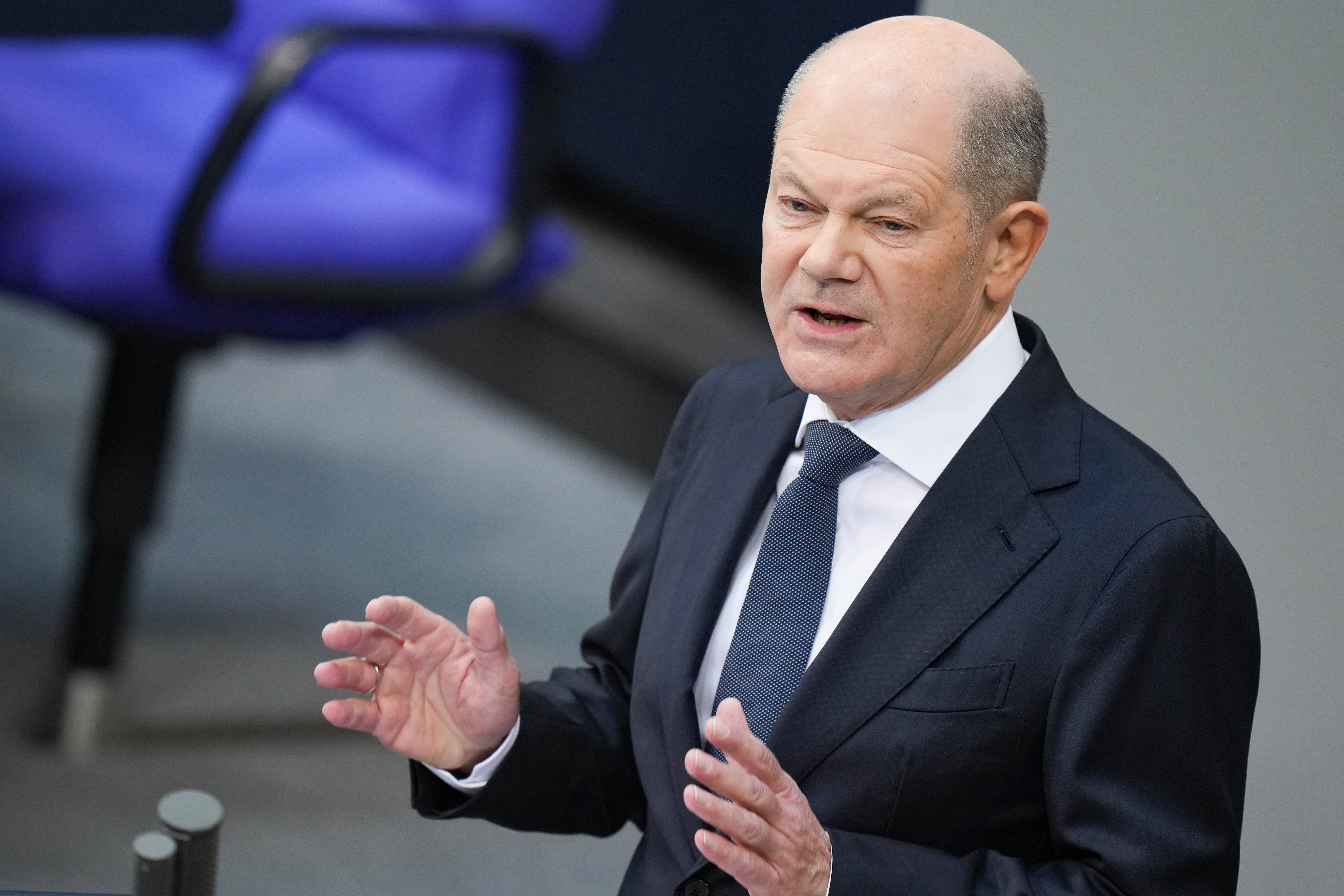 Bundeskanzler Olaf Scholz im Bundestag