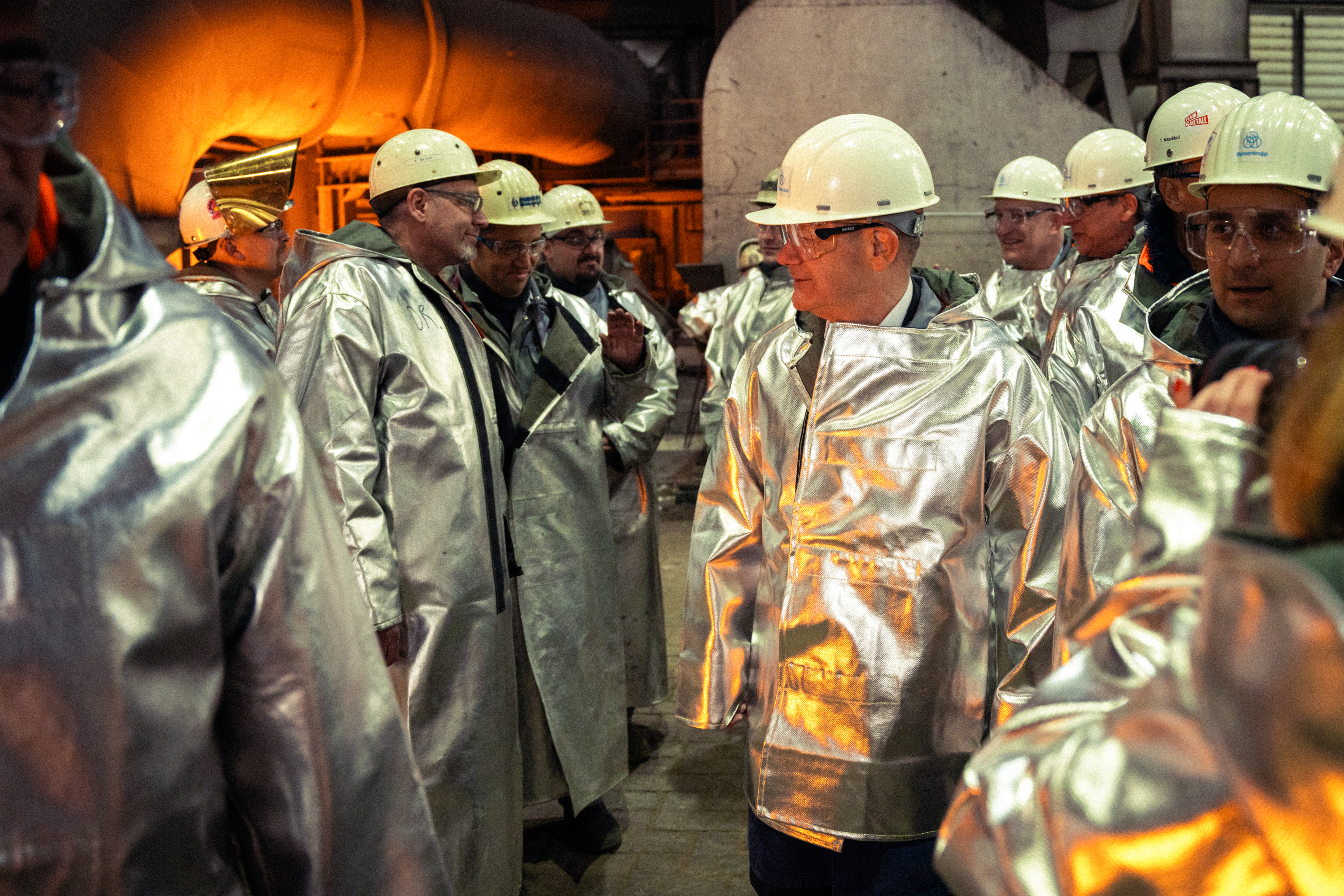 Zu Besuch im Stahlwerk: Bundeskanzler Olaf Scholz war in dieser Woche in Duisburg bei Thyssenkrupp