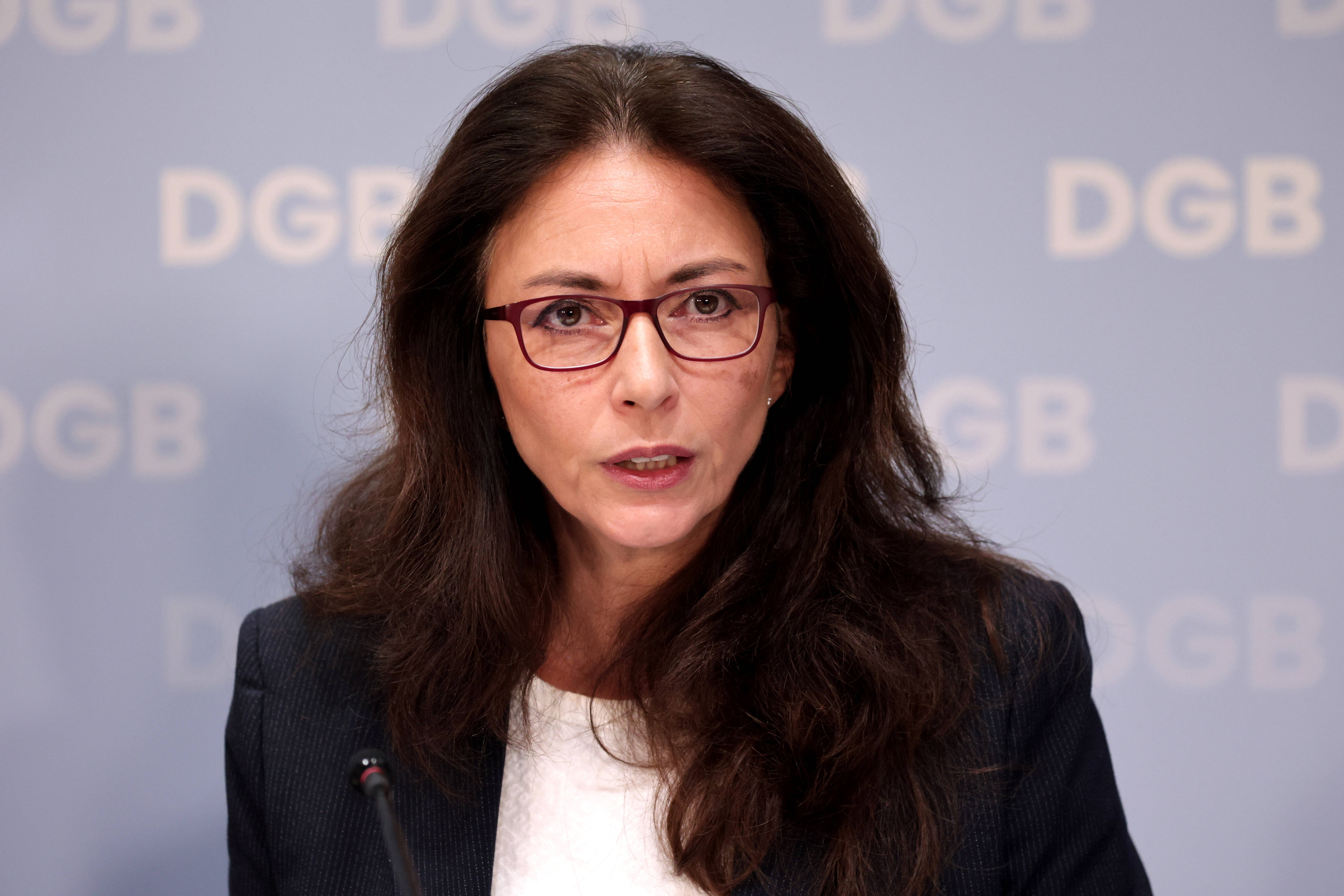 Die DGB-Vorsitzende Yasmin Fahimi