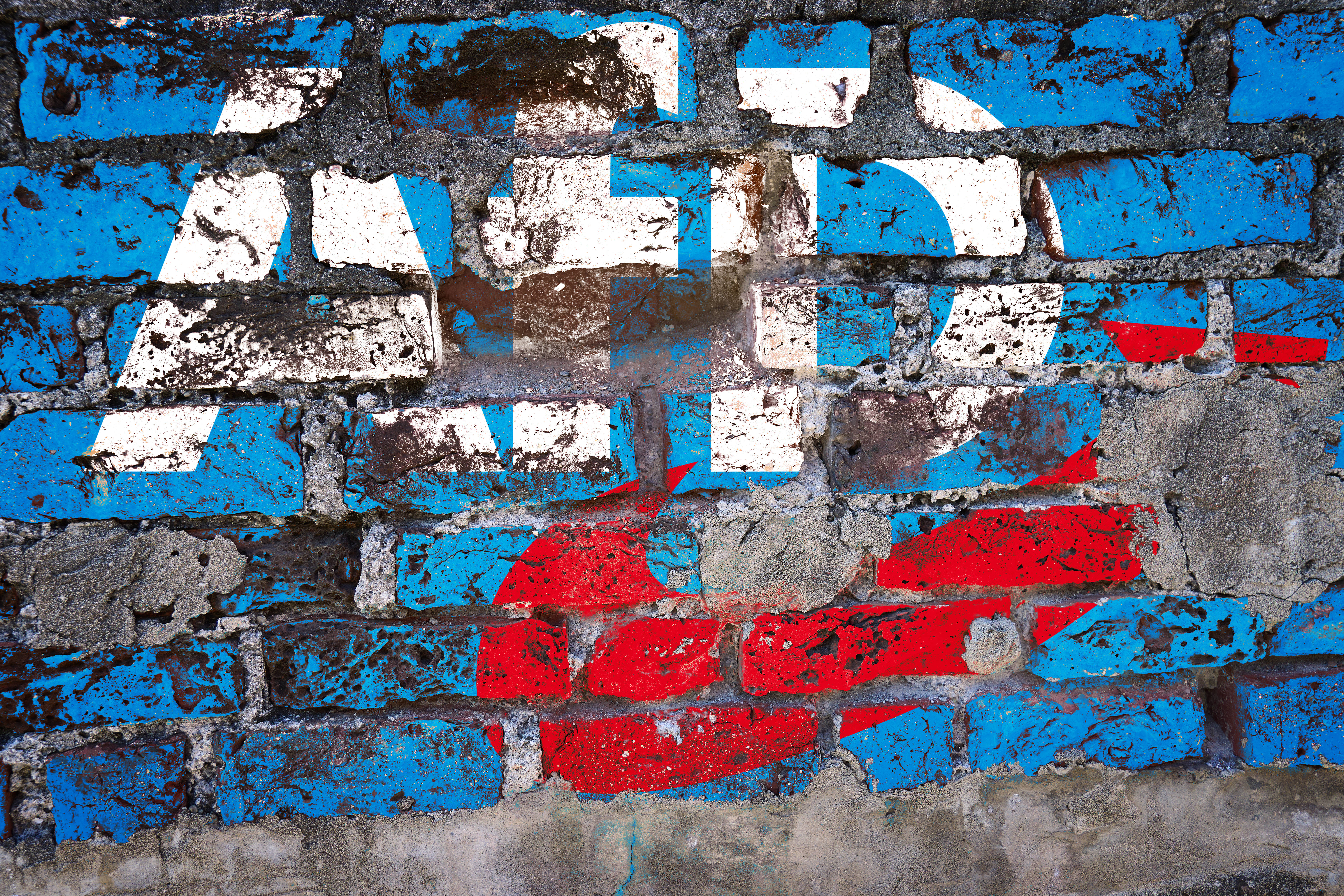 Neue Einstufung durch den Verfassungsschutz: Die Bewertung der AfD als „gesichert rechtsextremistisch“ könnte politisch die Brandmauer (Fotomontage) zu dieser Rechtsaußen-Partei stärken.