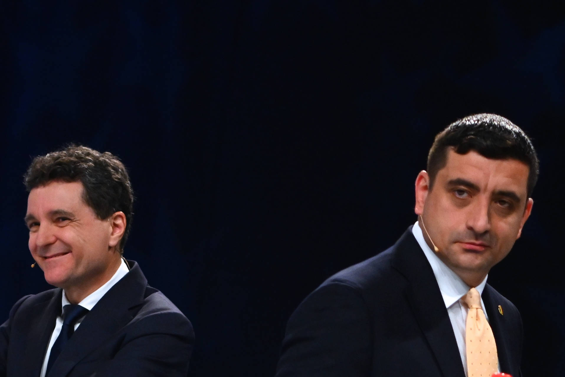 Präsidentschaftskandidaten in Rumänien Nicusor Dan und George Simion