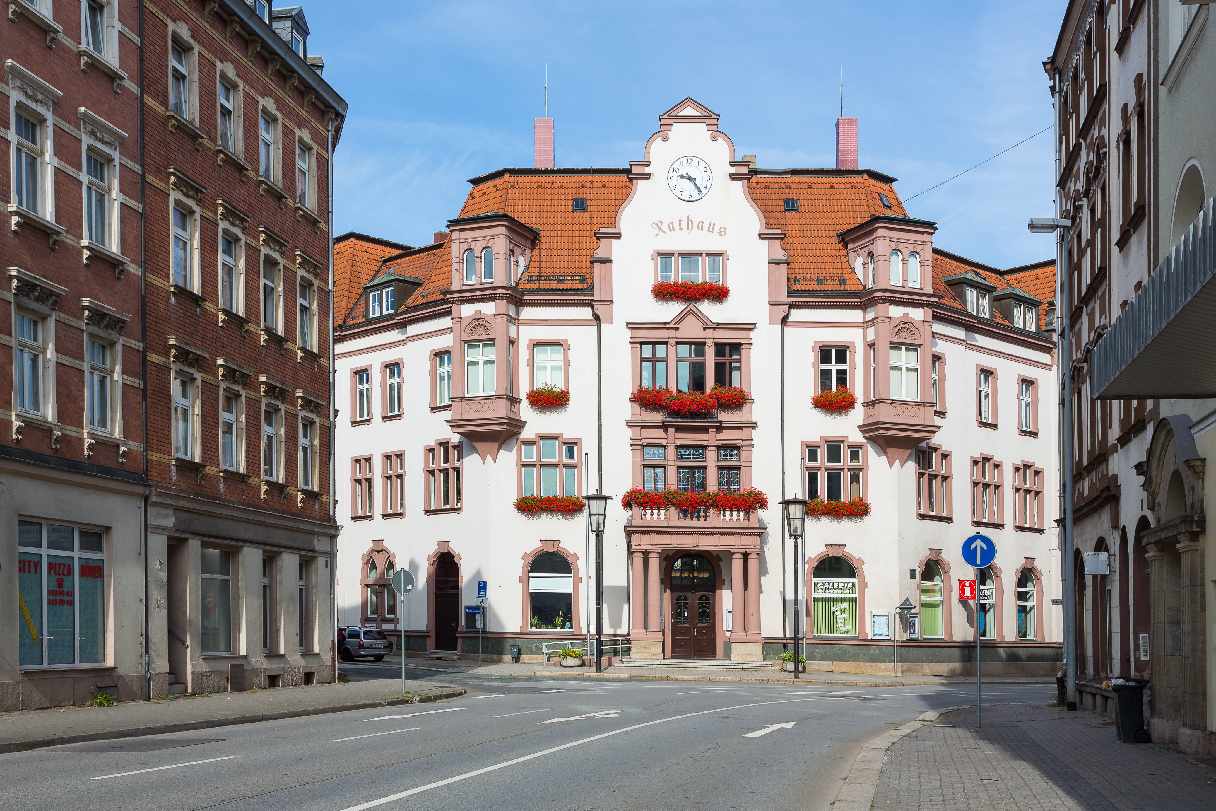 Das Rathaus von Aue (Sachsen).