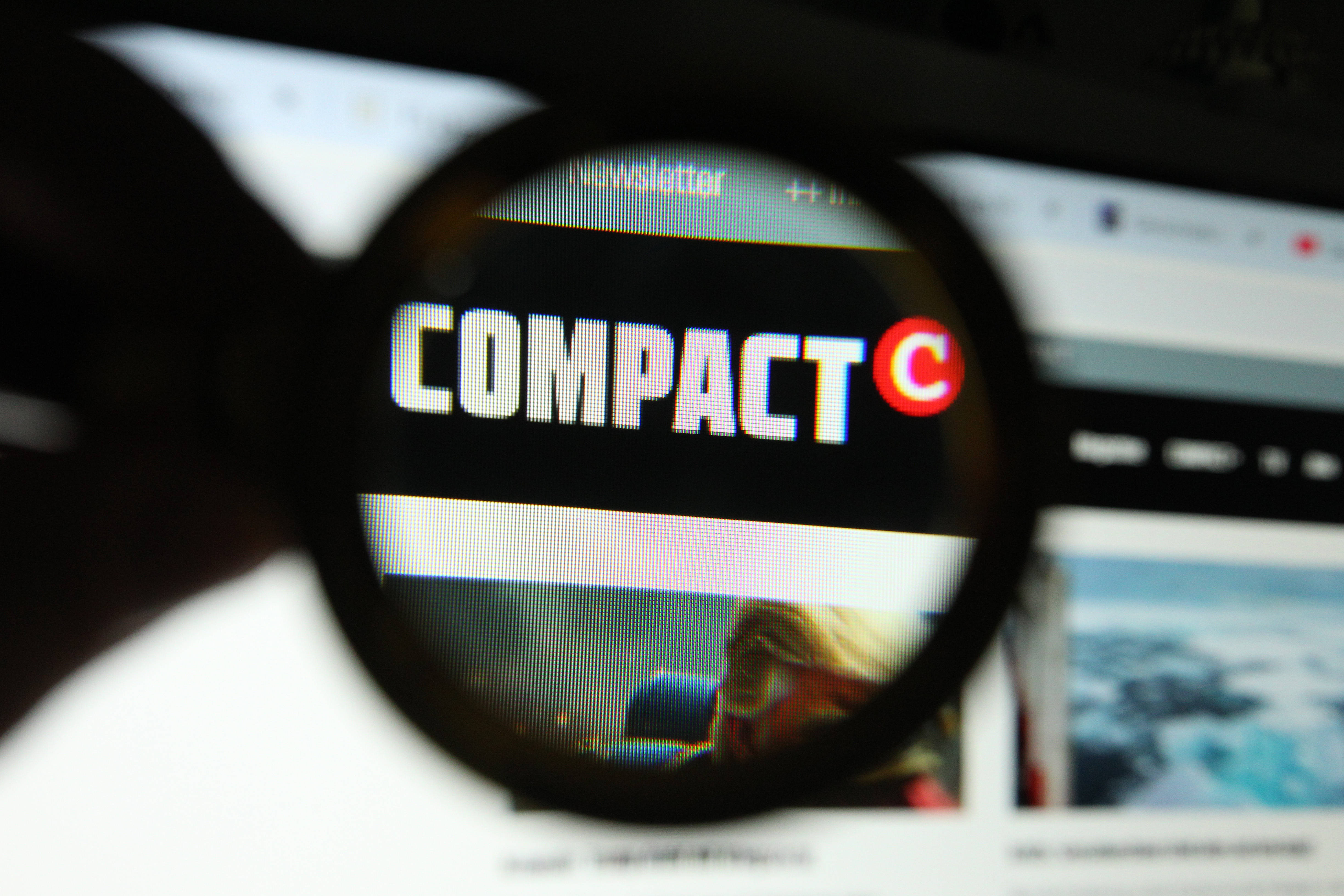 Blick auf die Website von "Compact"