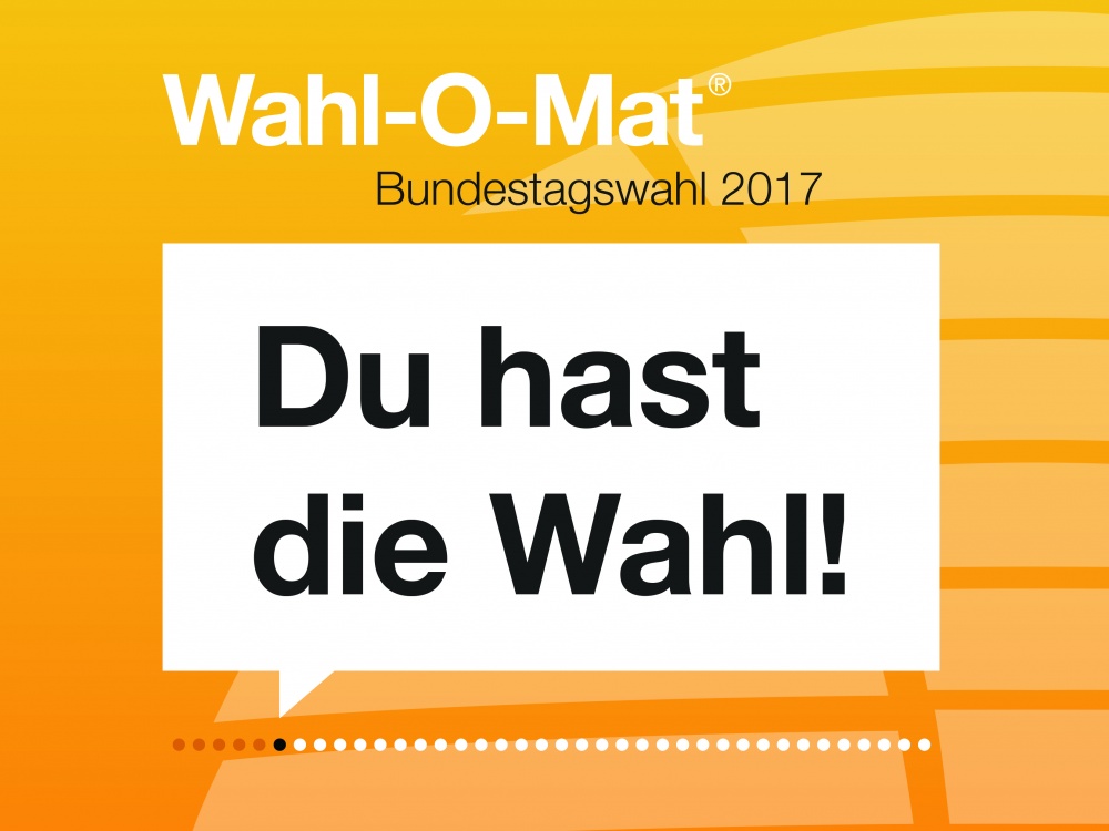 Bundestagswahl 2017: Der Wahl-O-Mat hilft ab dem 30. August bei der Wahlentscheidung 