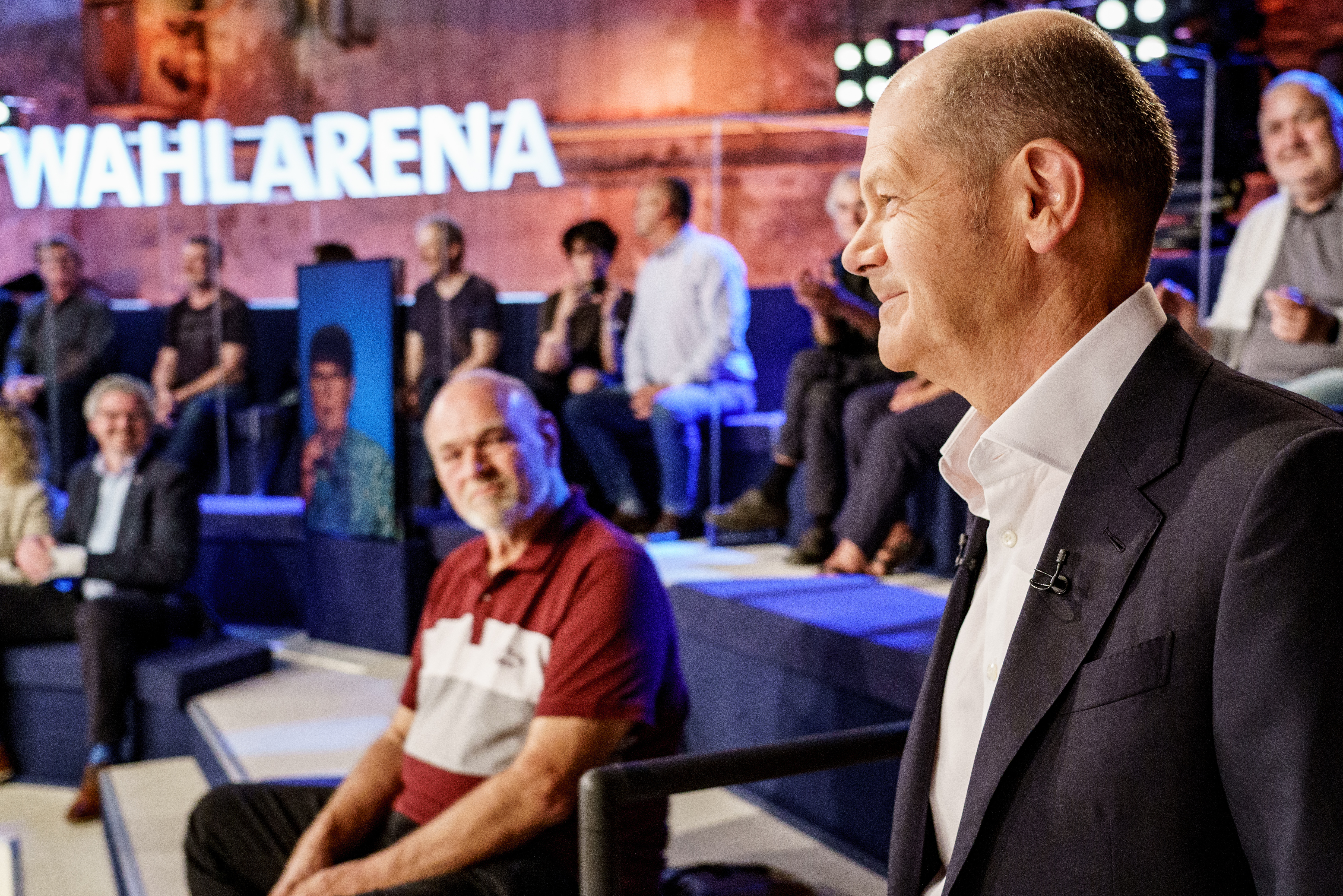 Wurde in der Wahlarena mit Fragen gelöchert: SPD-Kanzlerkandidat Olaf Scholz.