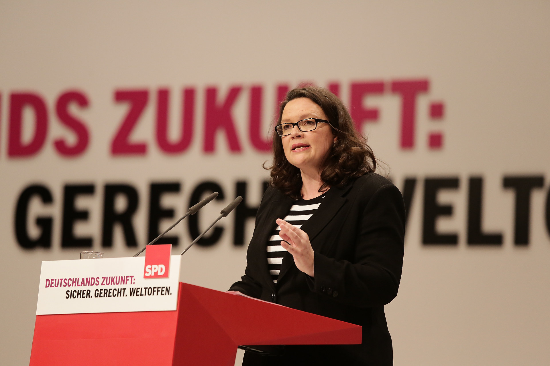 Will "Wahlarbeitszeit für alle verwirklichen“: Bundesarbeitsinisterin Andrea Nahles.