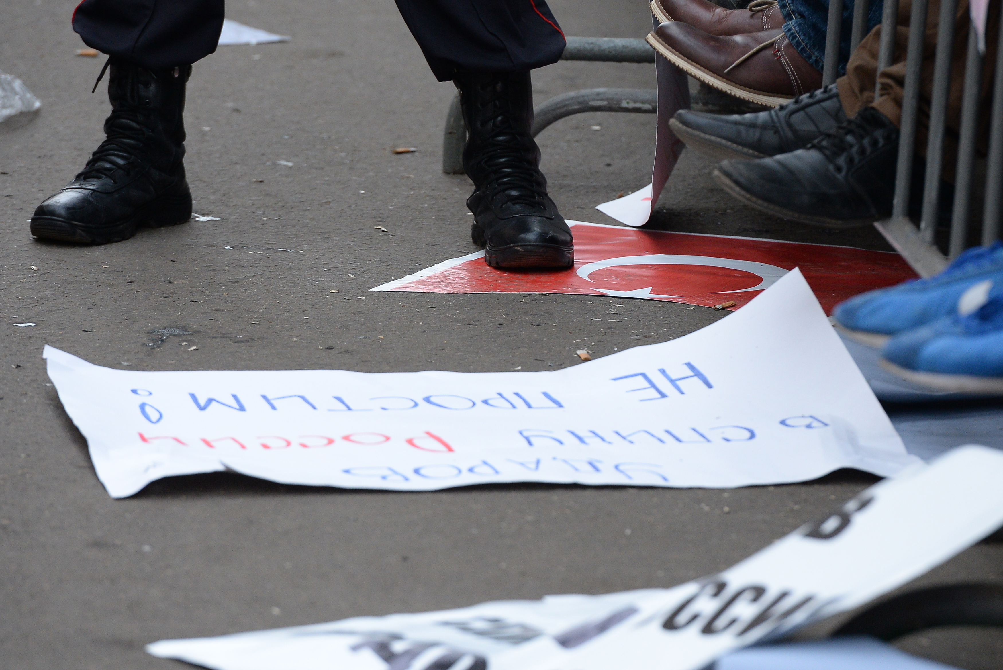 Russische Proteste gegen die Türkei