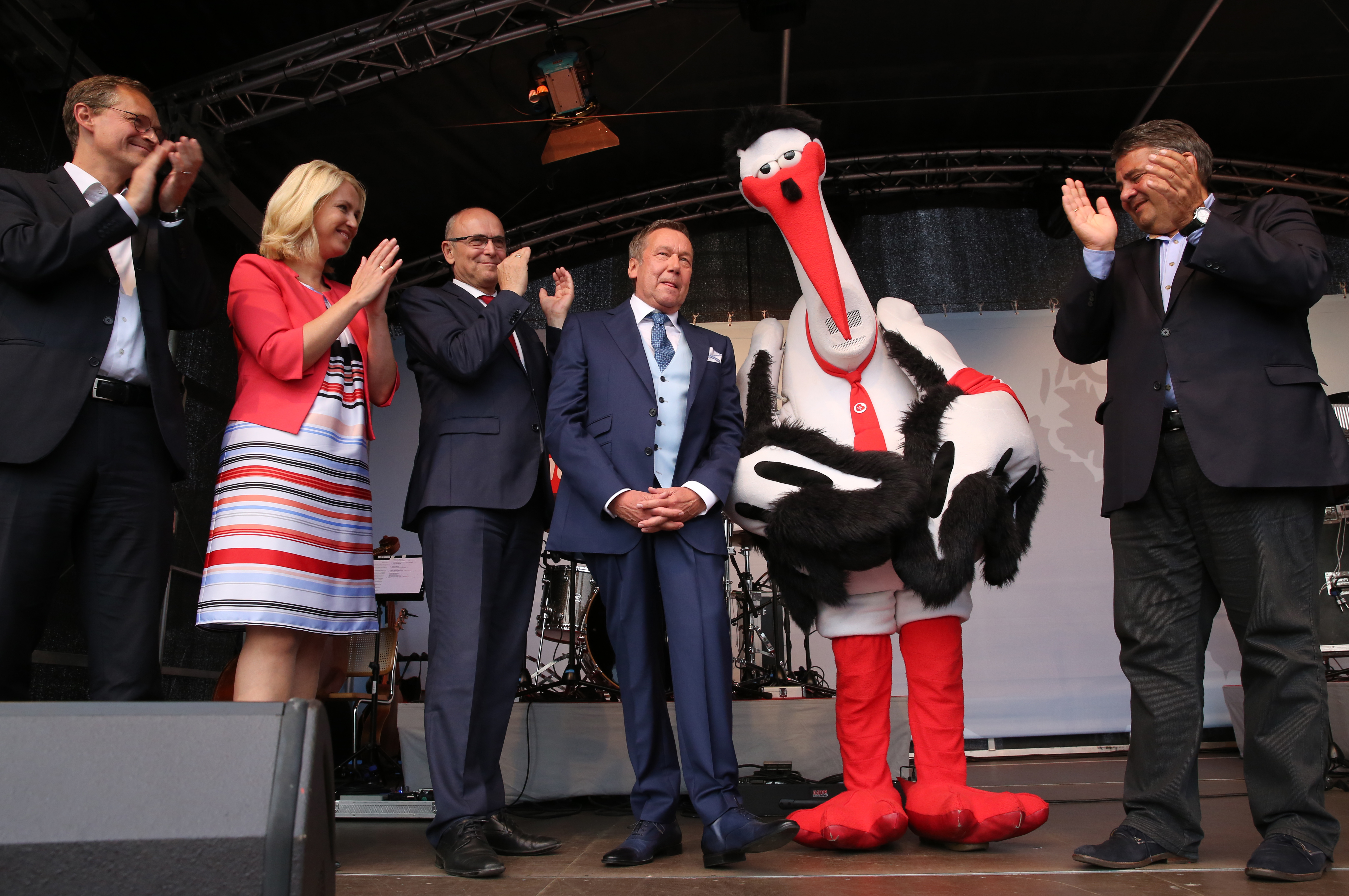 Wahkampfabschluss mit Storch Heinar