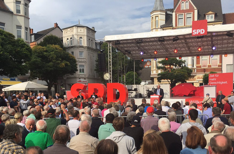Martin Schulz bei seinem Wahlkampf-Auftritt in Peine