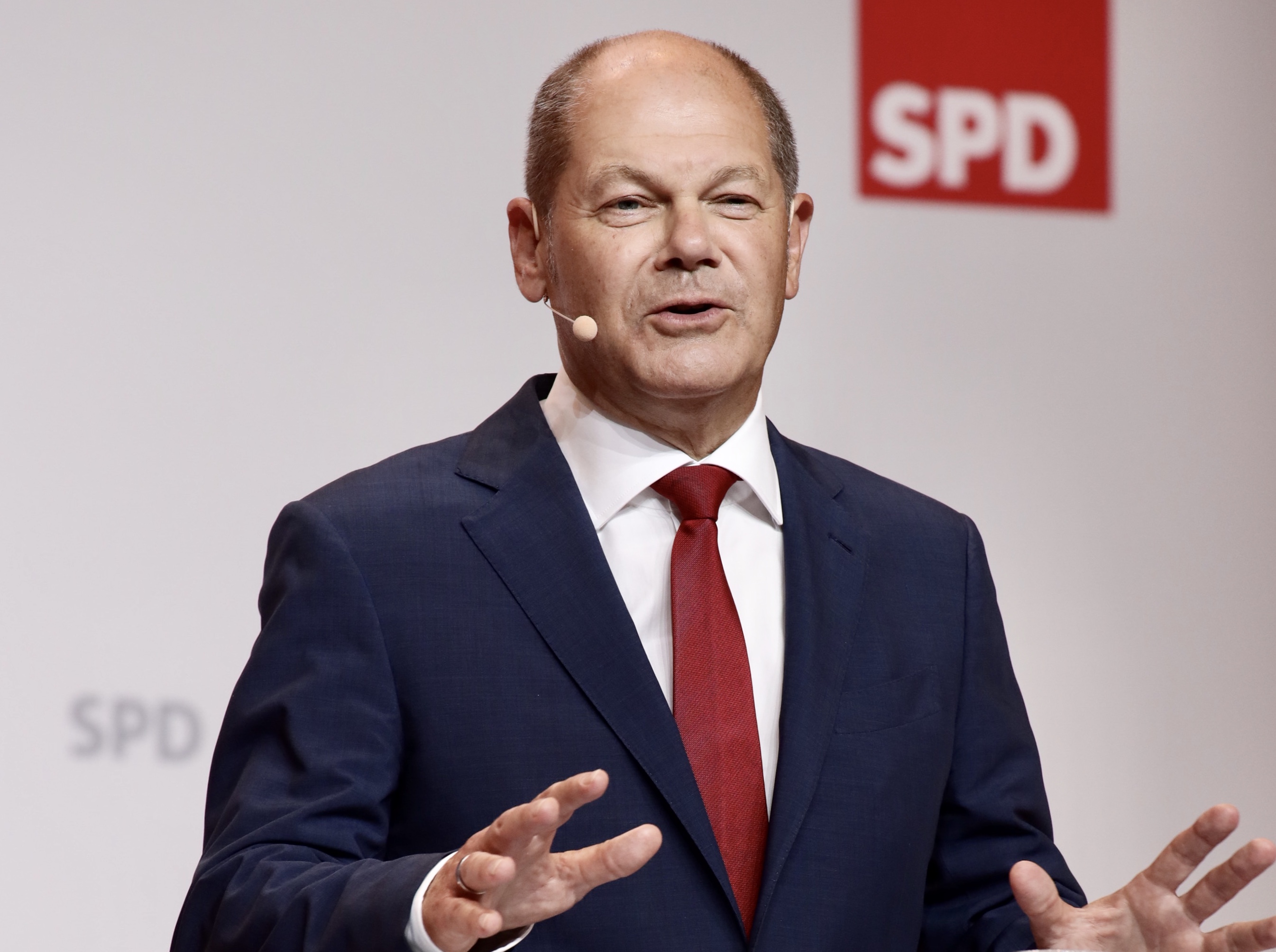 Olaf Scholz präsentiert sich siegeshungrig. Er möchte der vierte sozialdemokratische Kanzler in der Geschichte der Bundesrepublik werden.