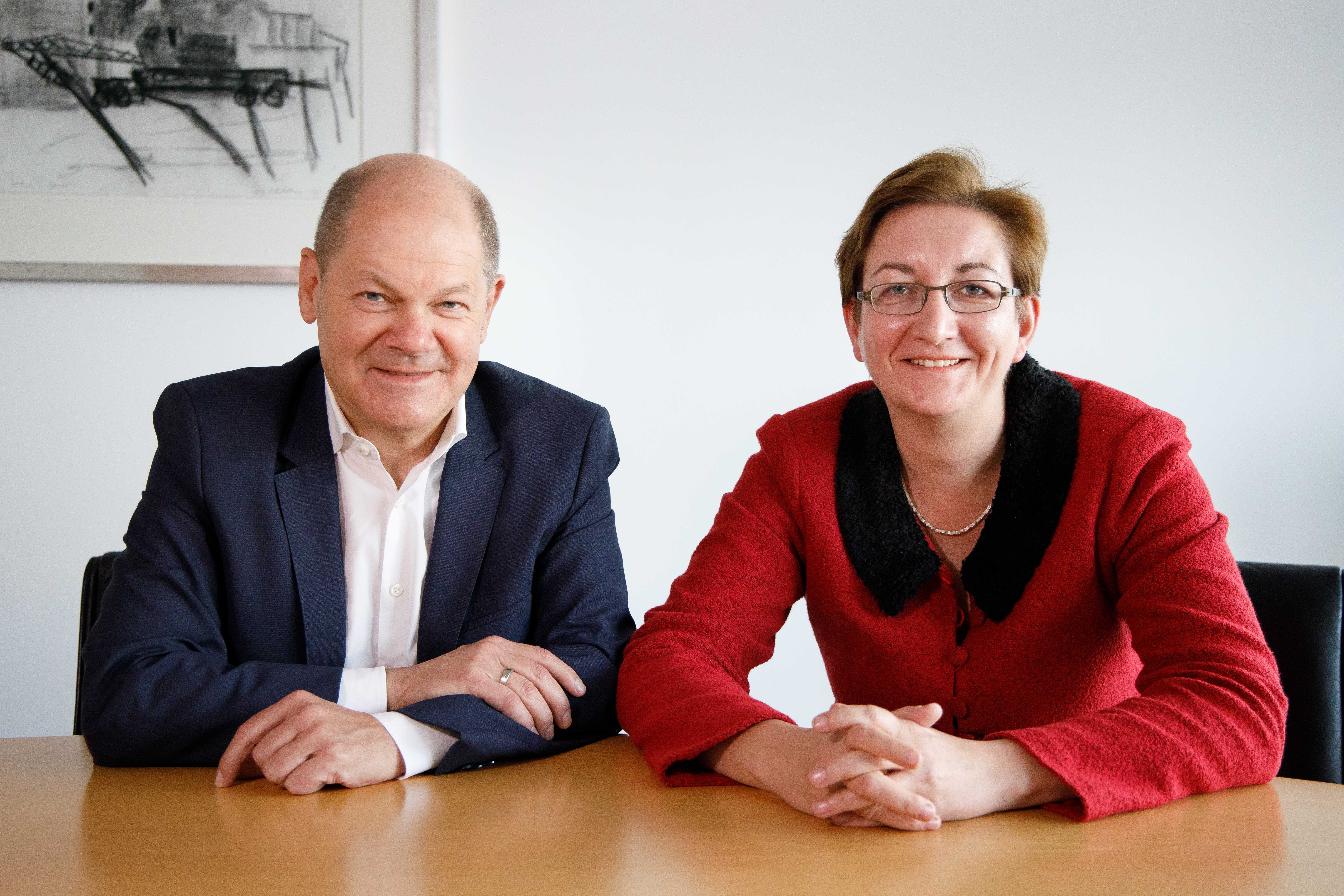 „Wir stehen für Erneuerung und Erfahrung“, sagen Klara Geywitz und Olaf Scholz.