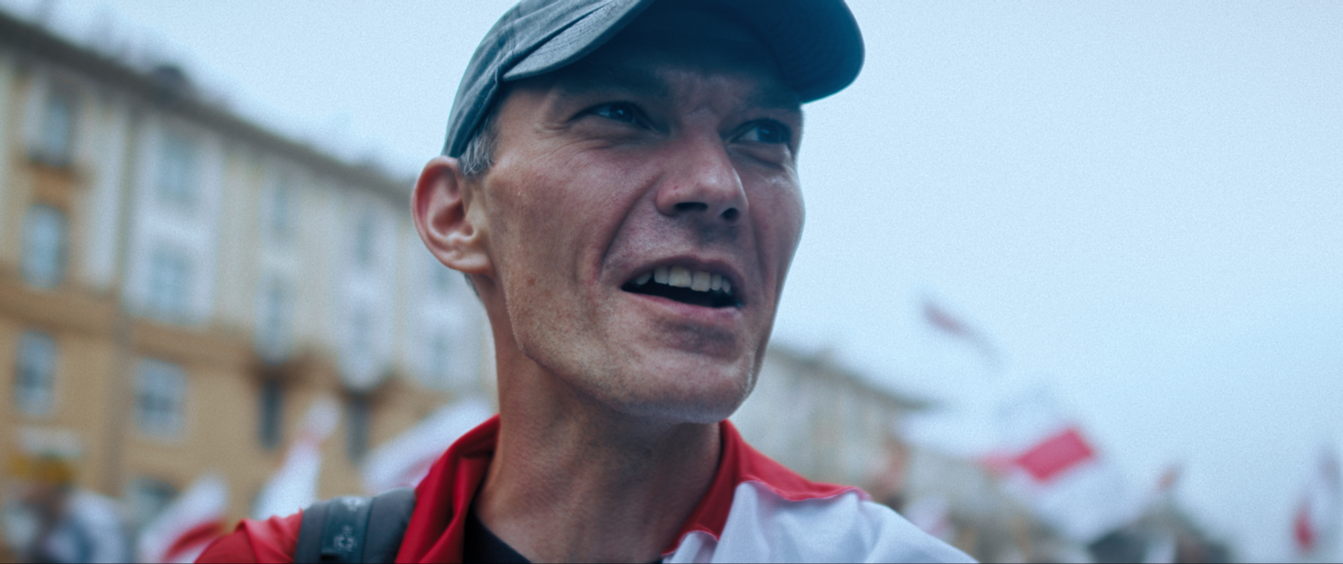 Denis Tarasenka beim Sonntagsmarsch im August 2020 in Minsk.