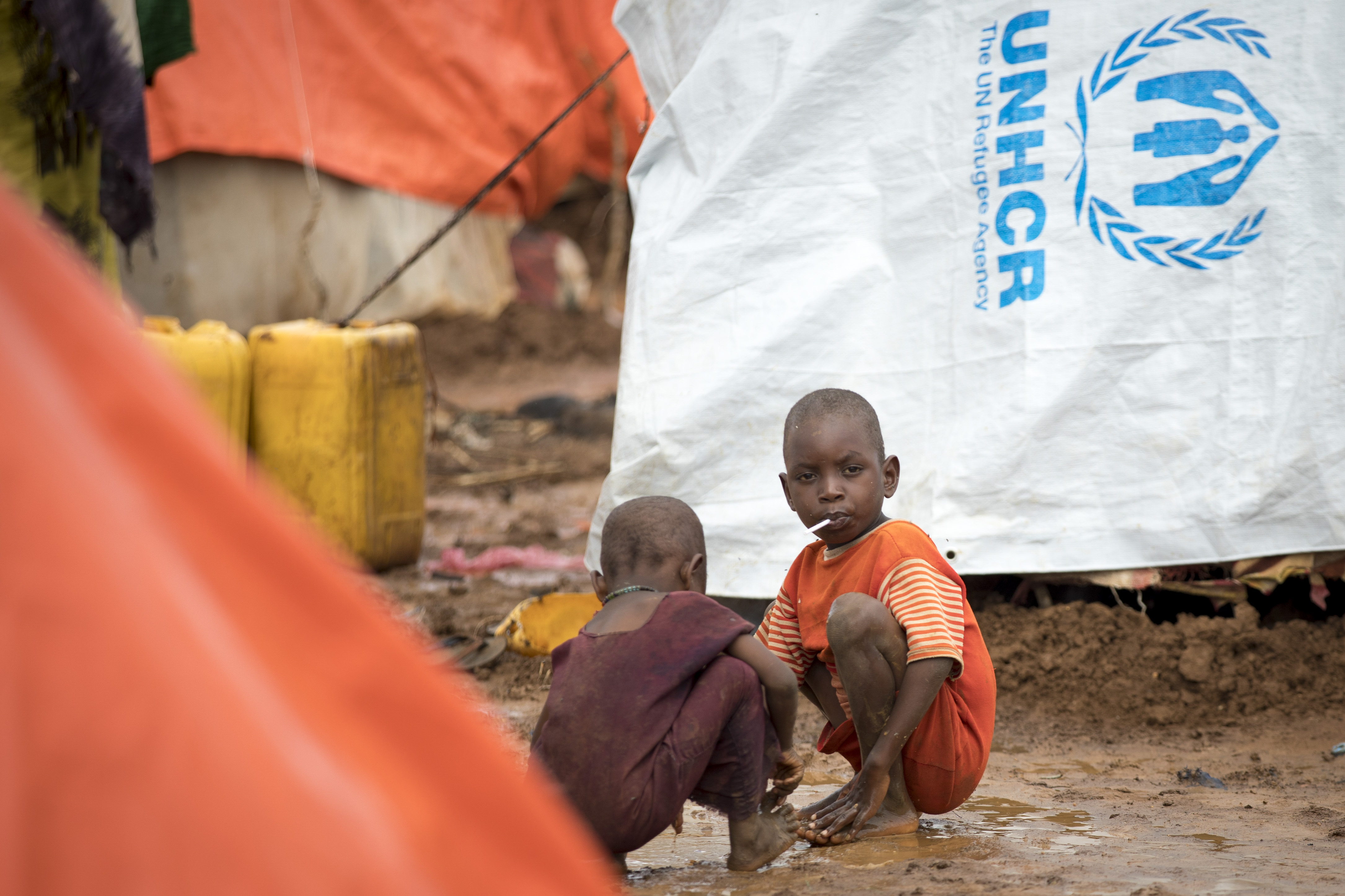 Kinder im Flüchtlingslager Hilac in Somalia: Eine Folie, die herzlich wenig mit der Realität zu tun hat
