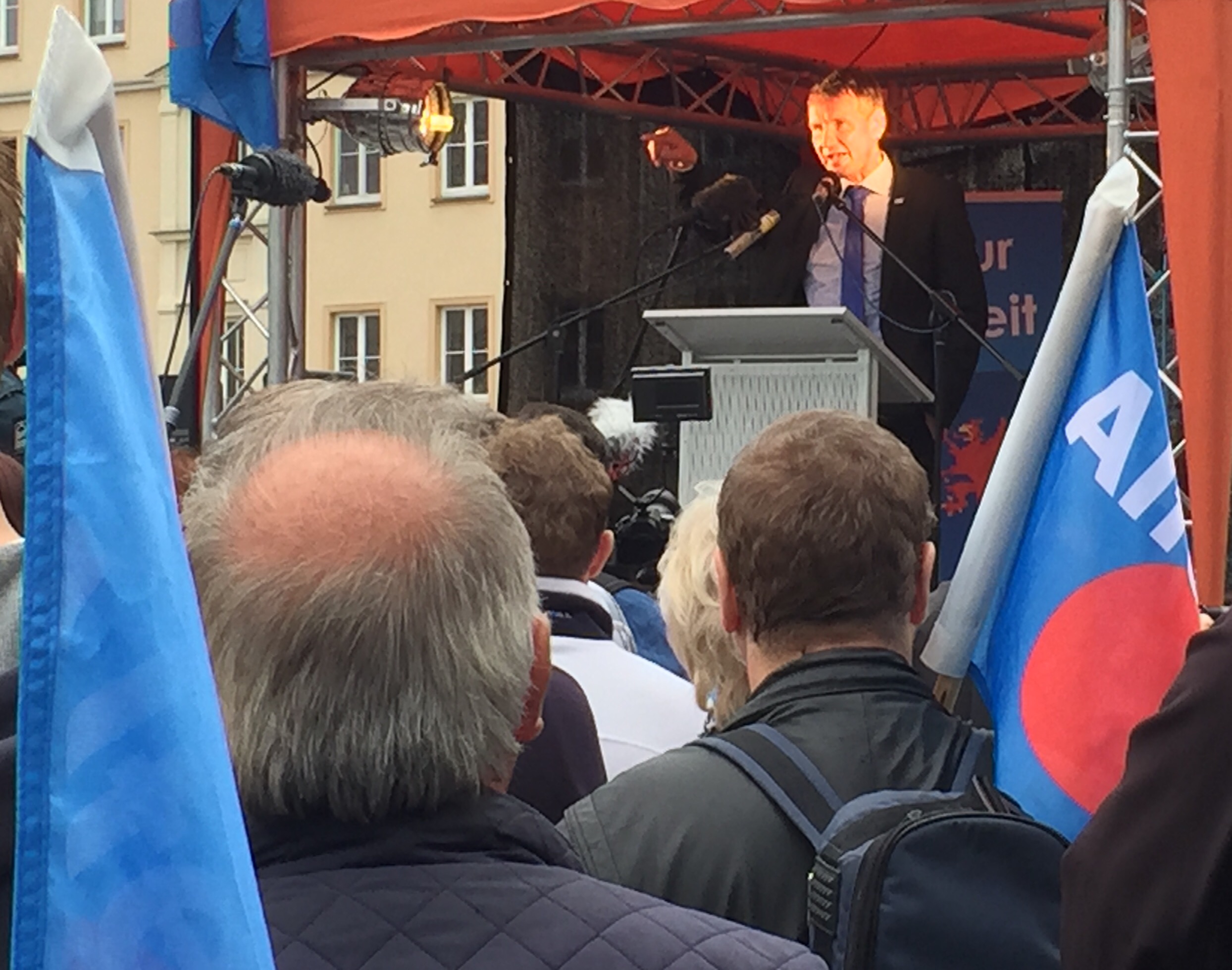 Björn Höcke bei seiner Rede in Neubrandenburg