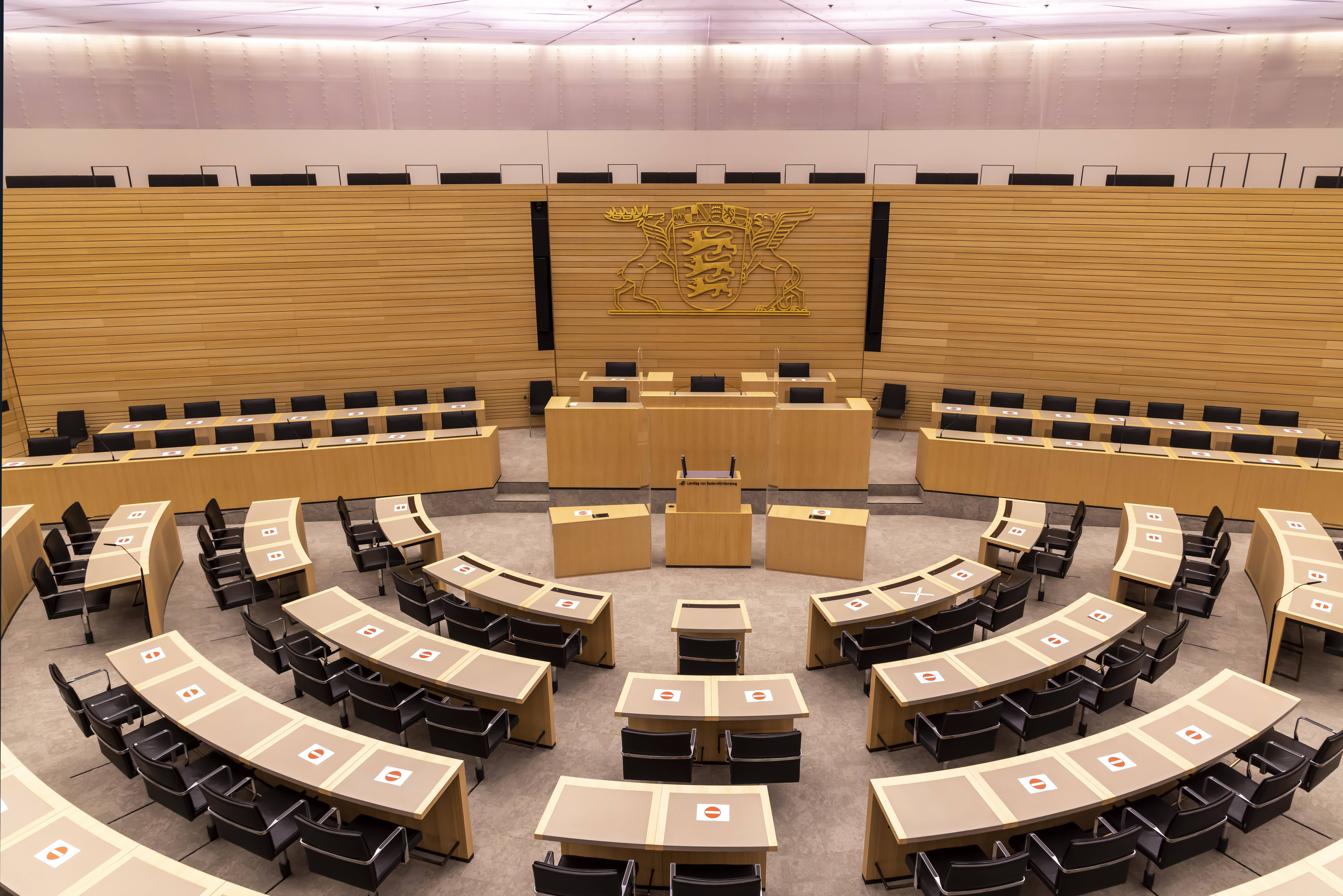 Der Landtag Baden-Württemberg in Stuttgart.