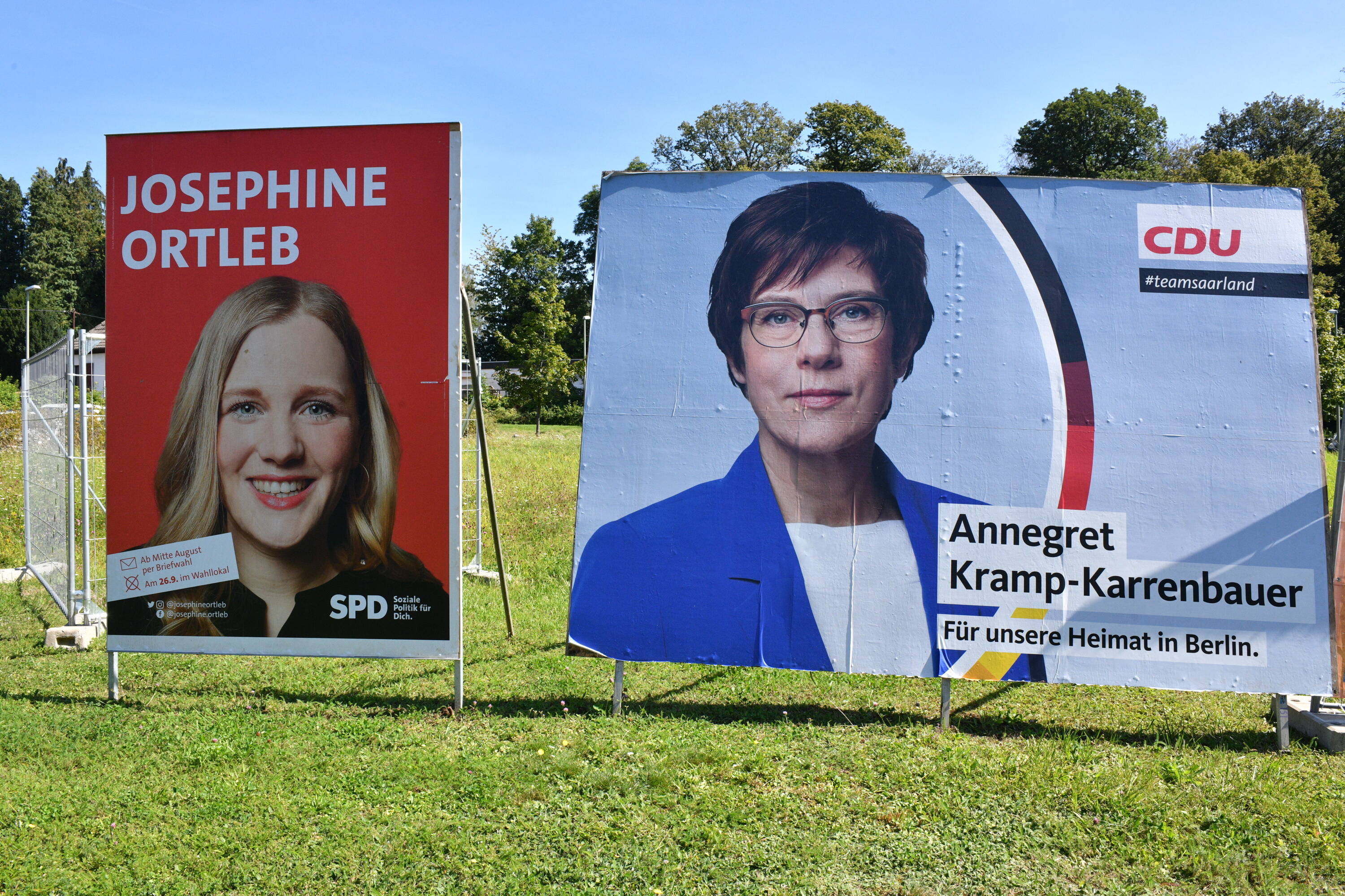 Auch dieses Duell ging an die SPD: In Saarbrücken gewinnt Josephine Ortleb deutlich gegen Annegret Kramp-Karrenbauer.