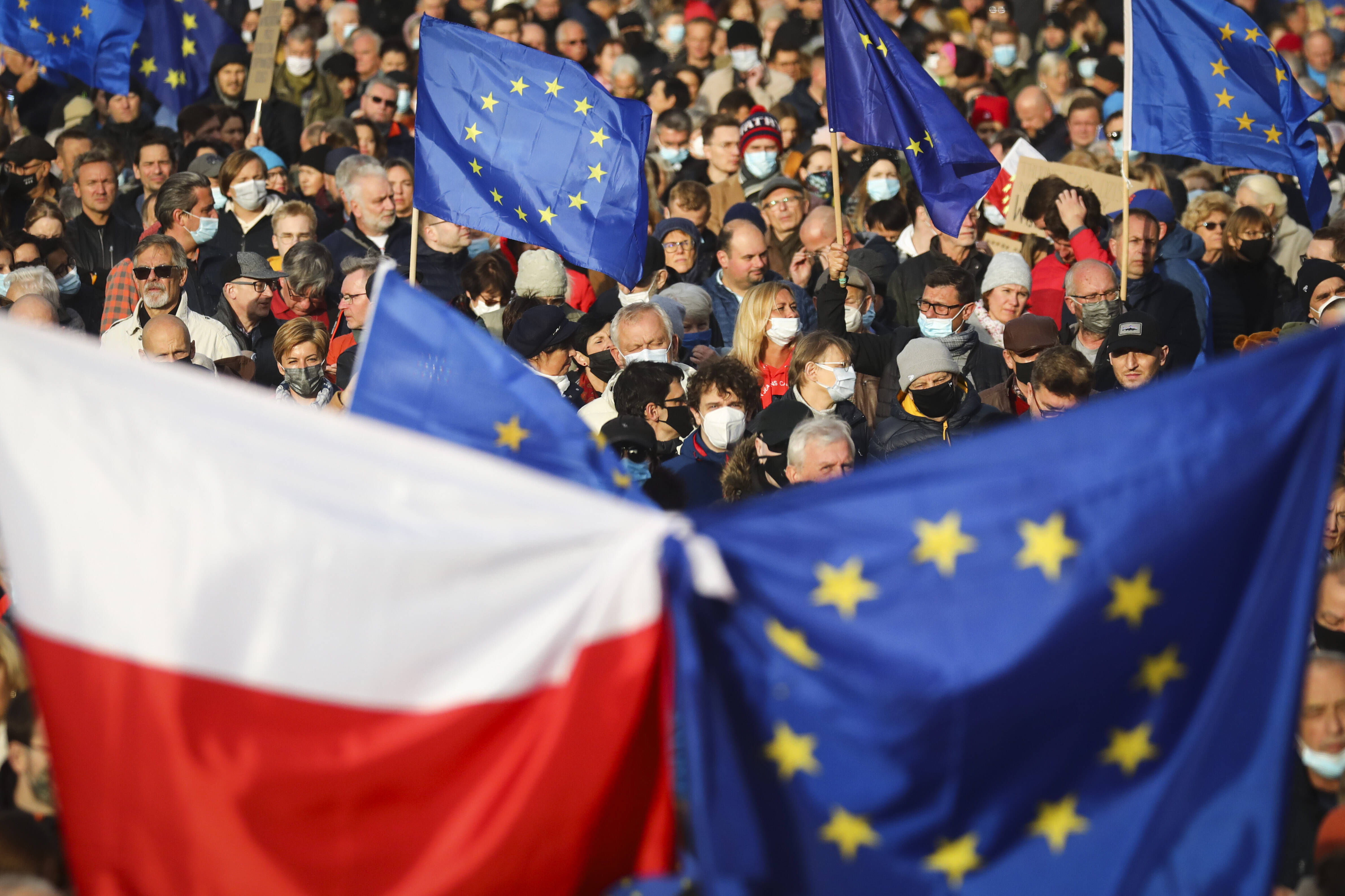 In der vergangenen Woche demonstrierten Hunderttausende in Polen für den Verbleib in der EU