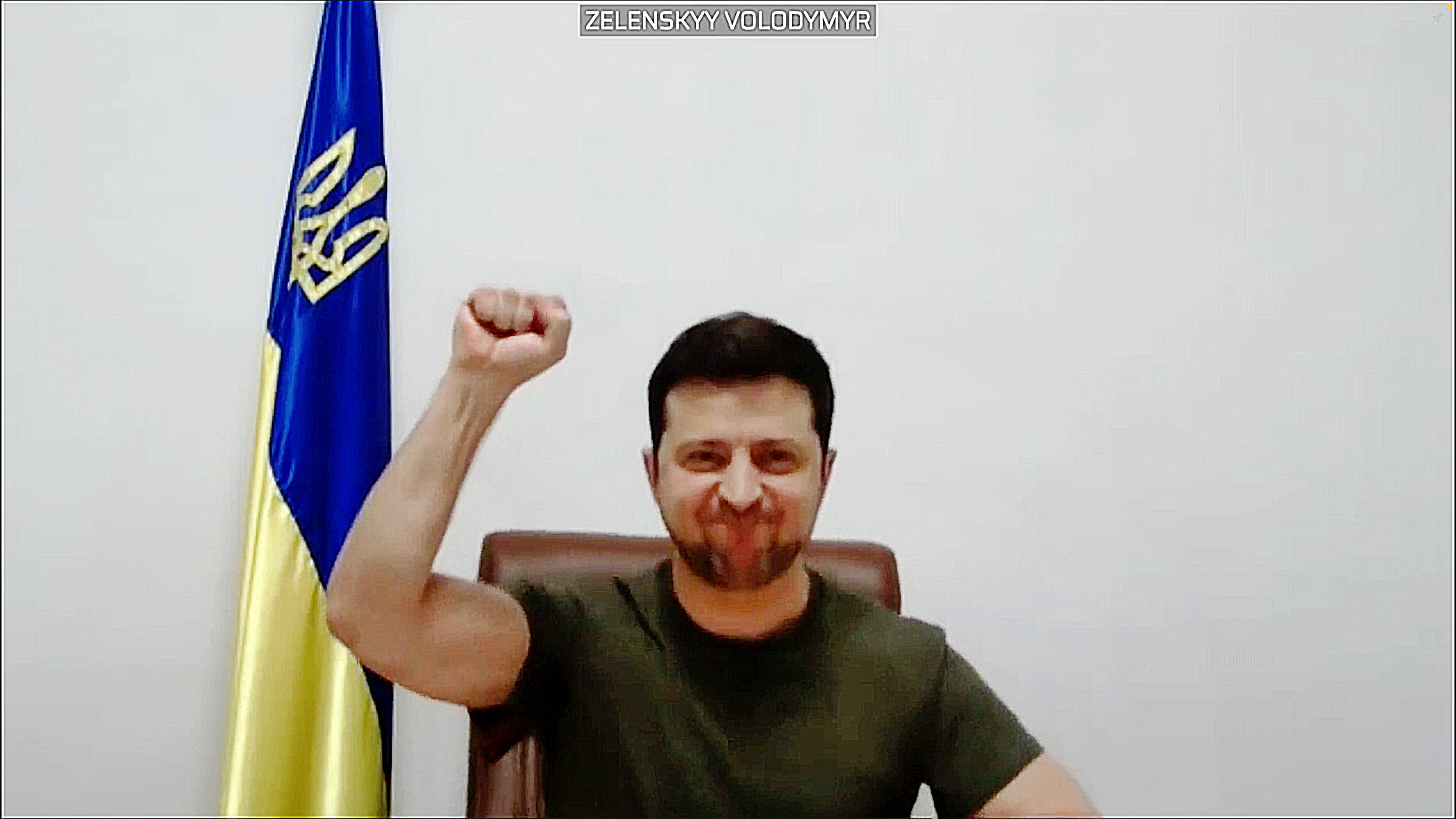 Live zugeschaltet aus der Ukraine: Präsident Wolodymyr Selenskyj.