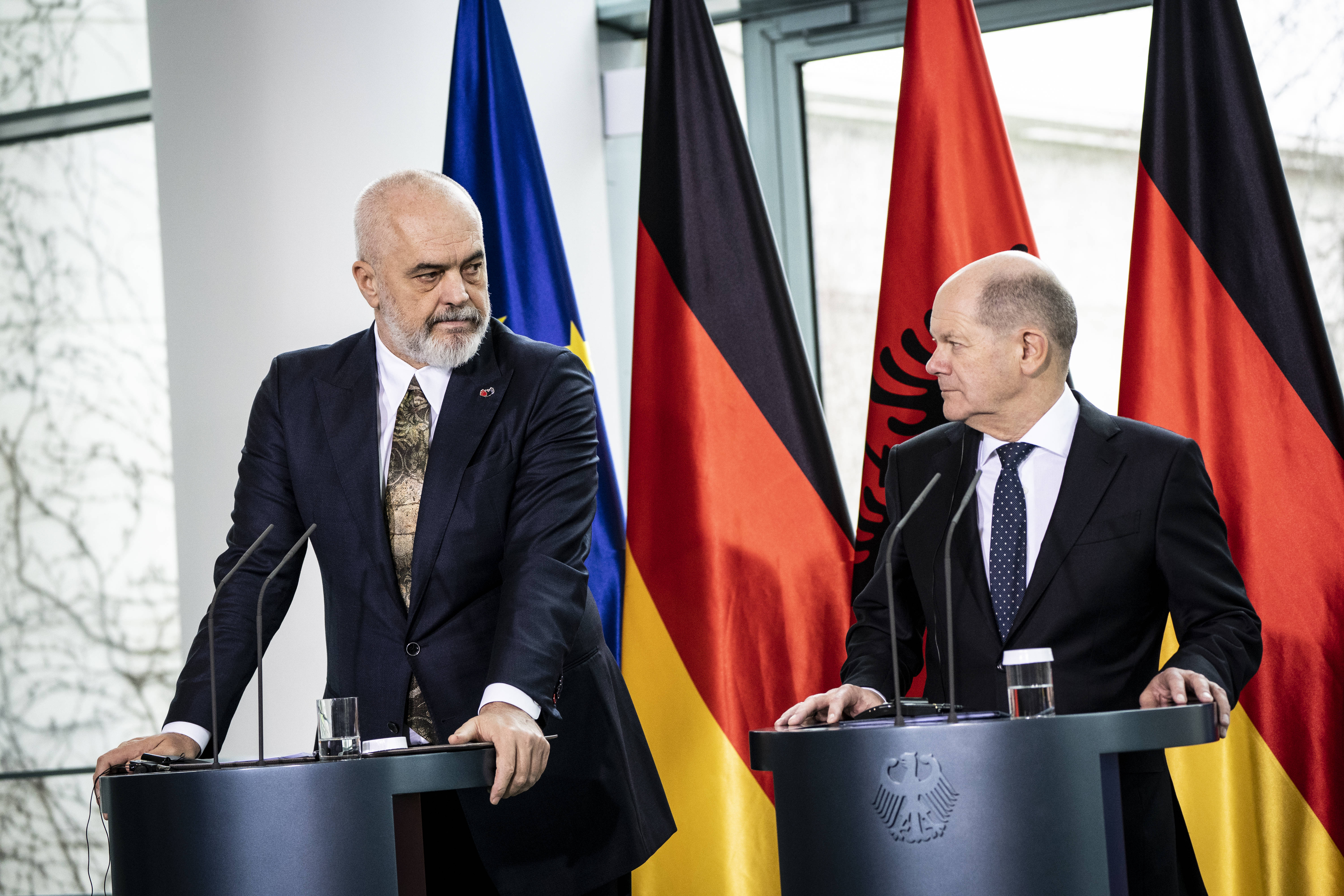 Verbündete: Albaniens Premierminister Edi Rama (l.) und Bundeskanzler Olaf Scholz