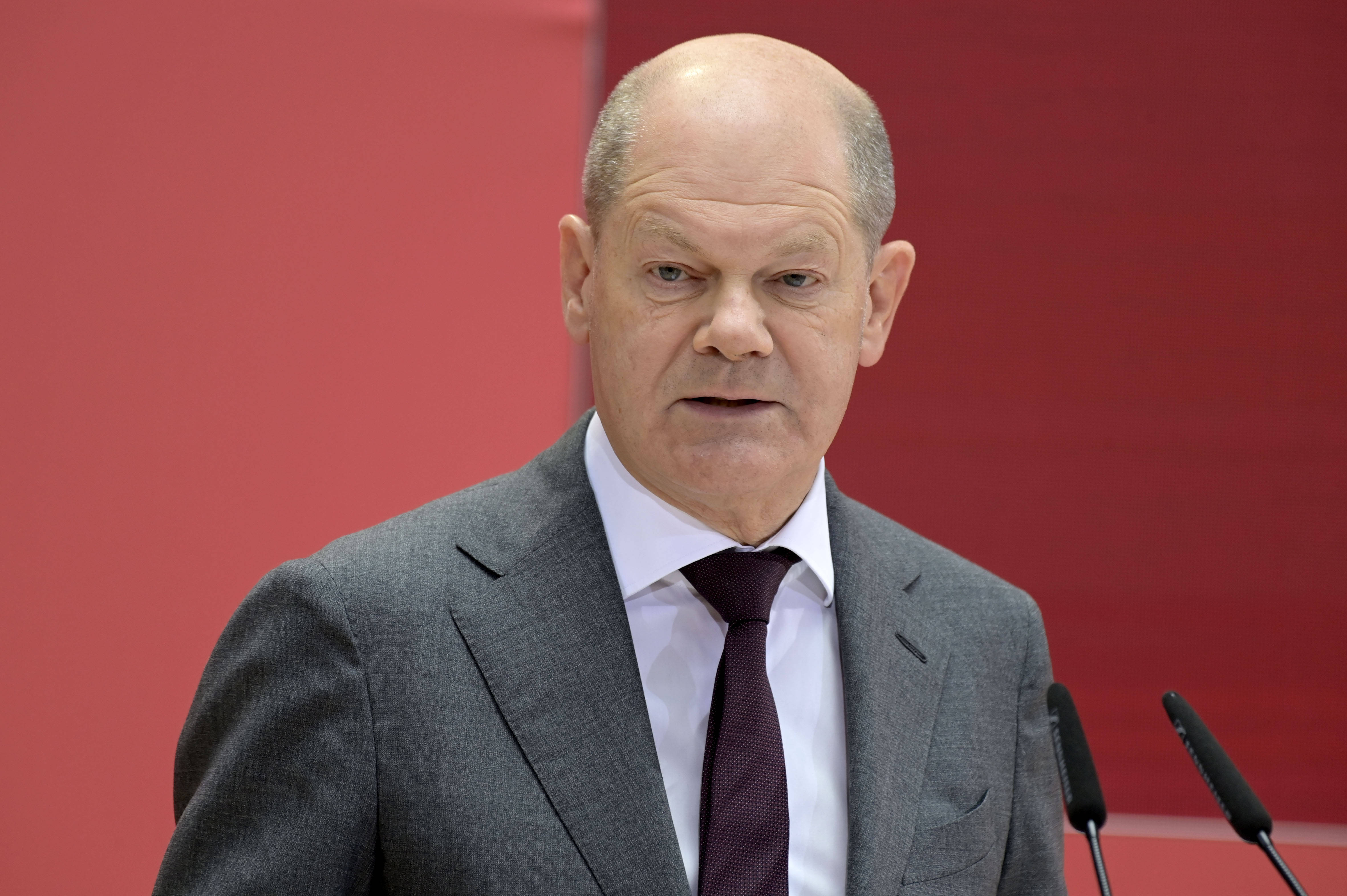 Appelliert an eine gemeinsames und solidarisches Handeln, Bundeskanzler Olaf Scholz auf dem EGB-Kongress in Berlin 