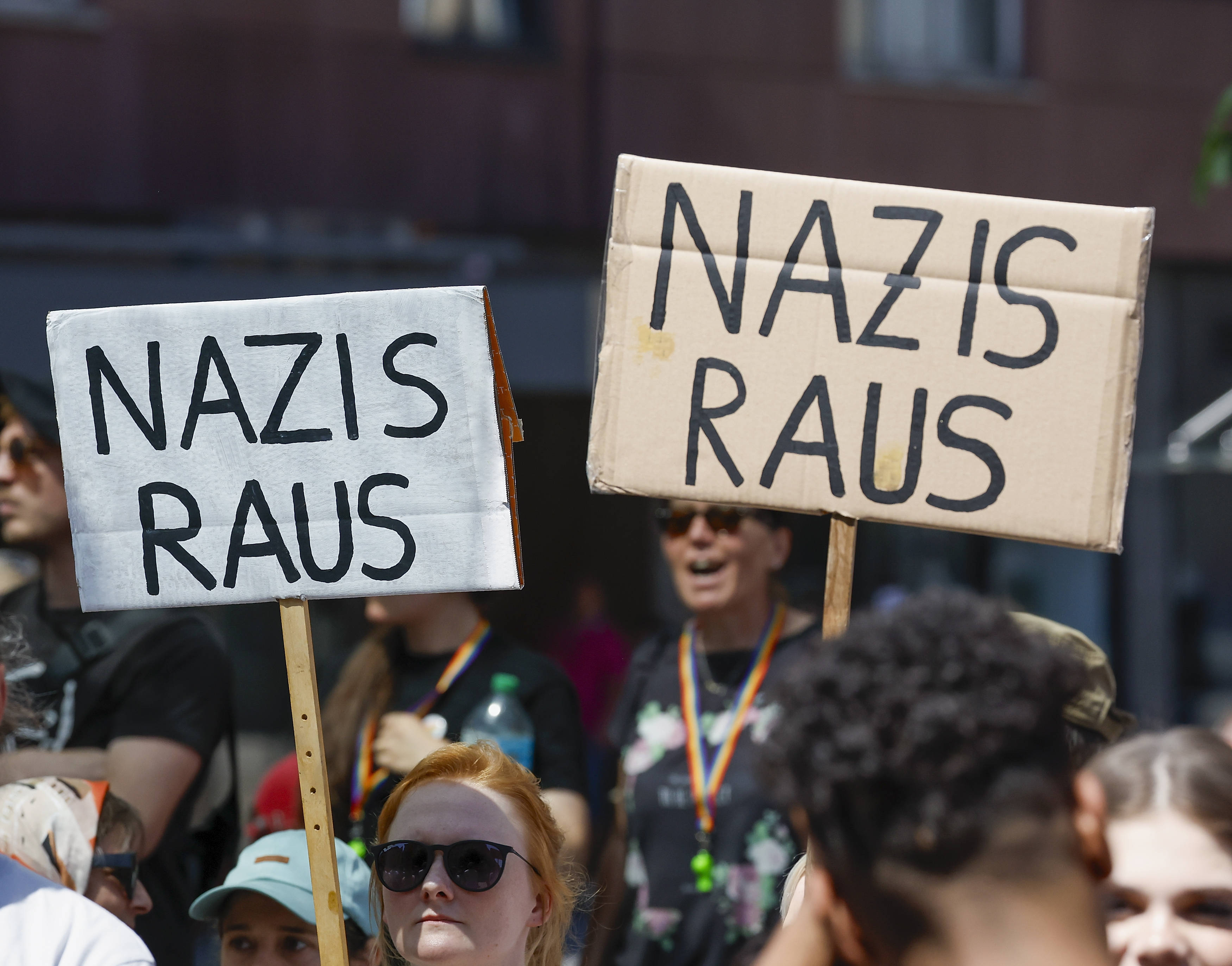 Protest gegen die AfD in Würzburg