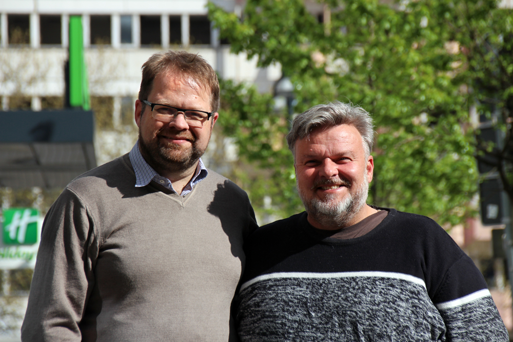 Live in Kiew dabei: Marc Schulte (l.) und Martin Schmidtner bloggen auf vorwärts.de vom und über den Eurovision Song Contest.