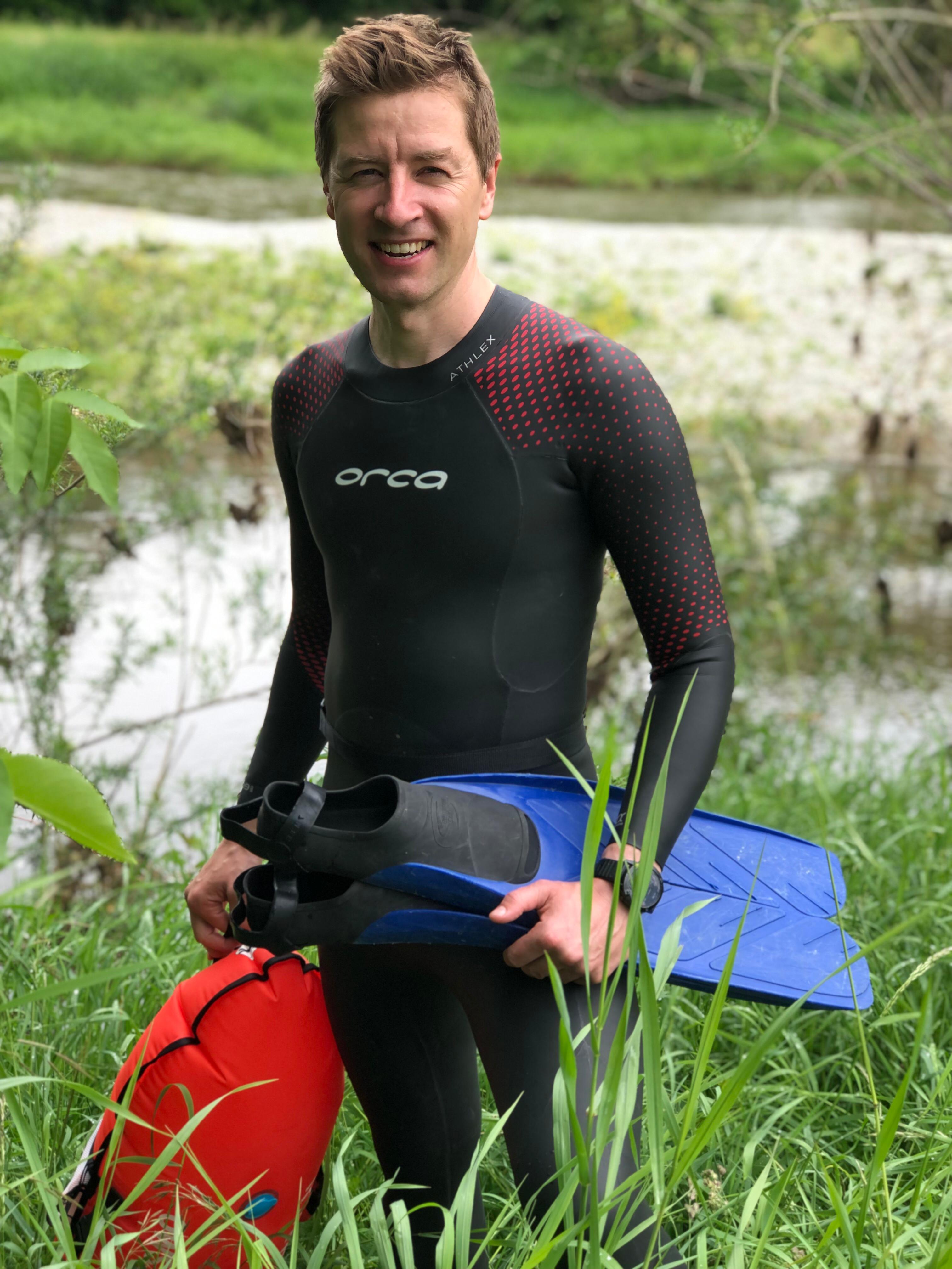 Steffen Reik ist 80 Kilometer durch die Donau geschwommen.