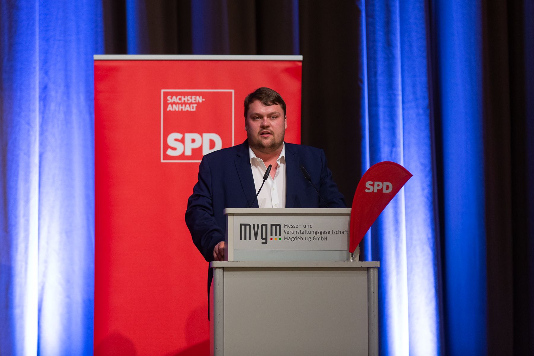 Bundestagskandidat Martin Kröber auf dem Listenparteitag der SPD Sachsen-Anhalt am 19. Februar: „Wir sind als SPD zu unpersönlich geworden.“