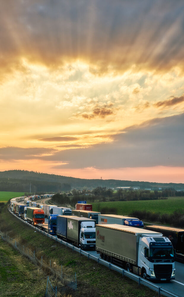 Megastau auf der A 4 Richtung Görlitz