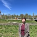 Die NRWSPD-Vorsitzende Sarah Philipp während ihres Besuchs in Chemnitz